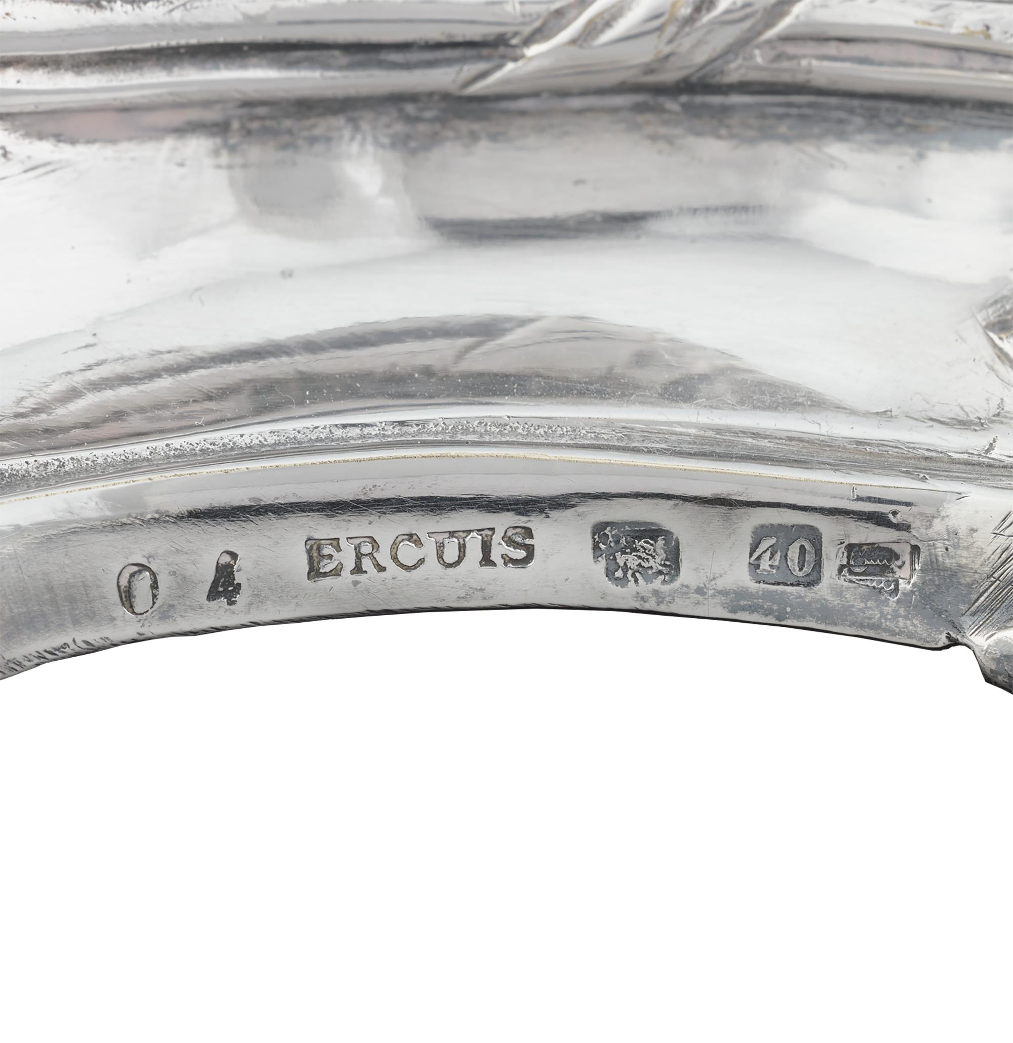 Silverplate Mirrored Centerpiece by Ercuis In Excellent Condition For Sale In New Orleans, LA