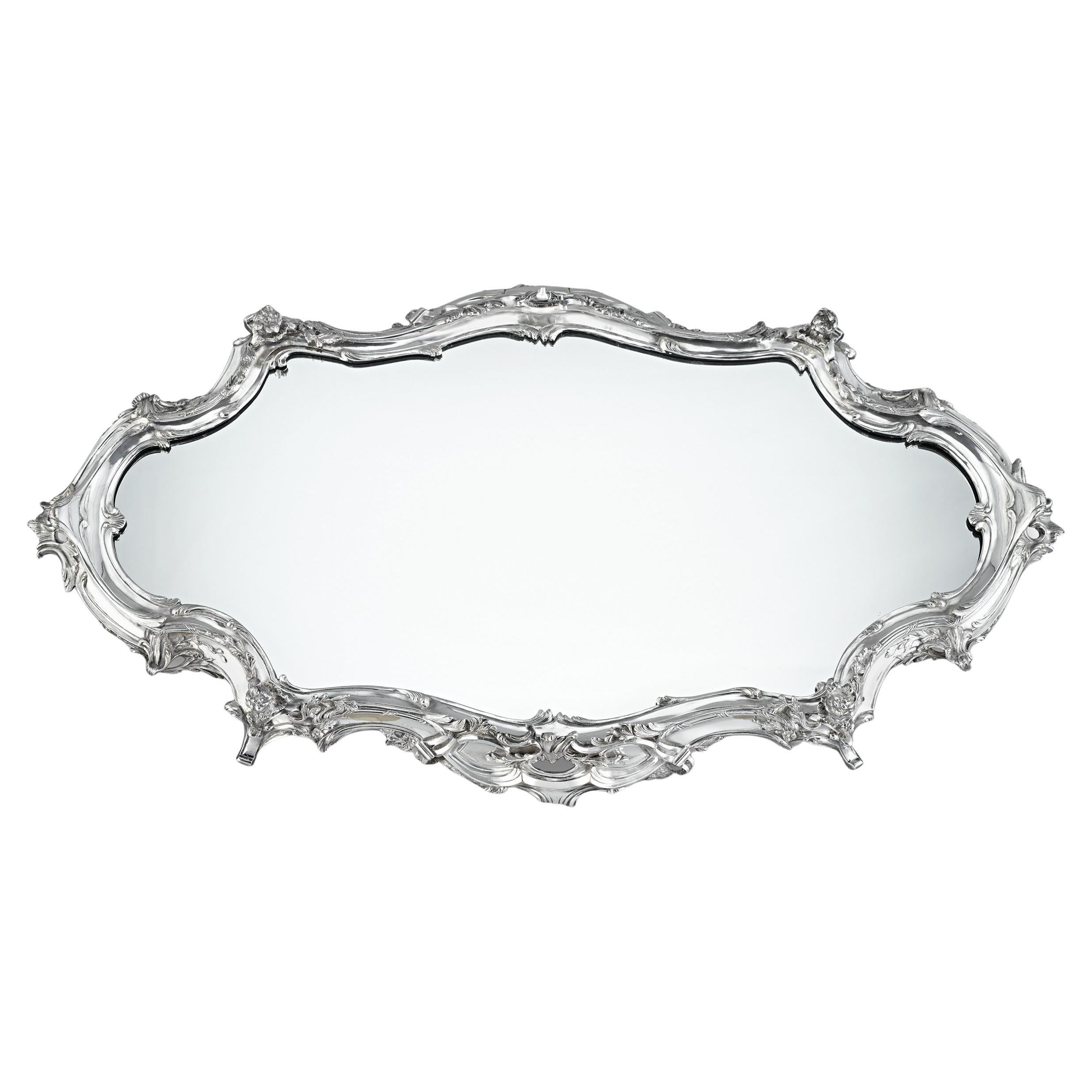 Silverplate Mirrored Centerpiece by Ercuis
