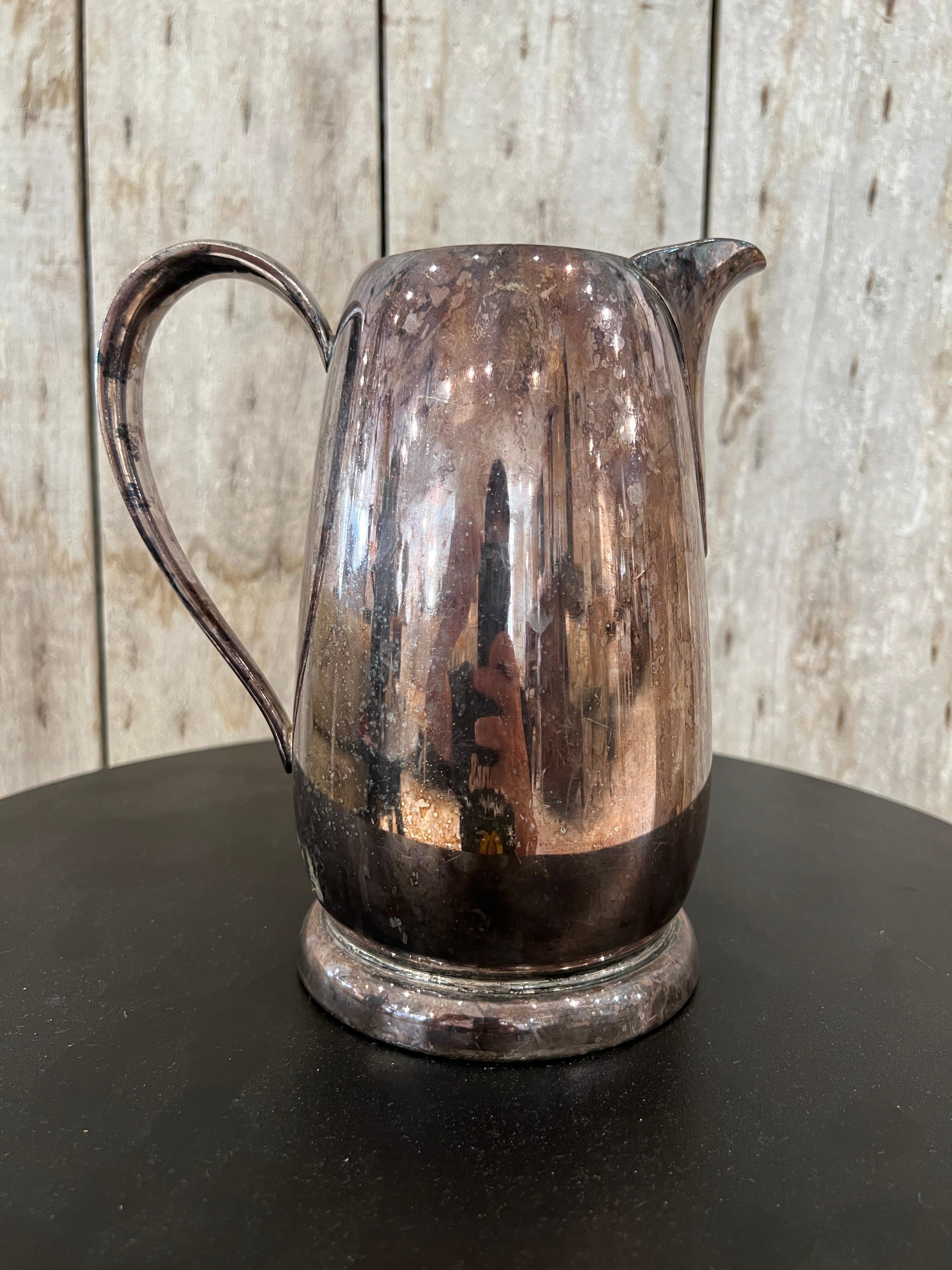 Silverplate Pitcher In Fair Condition For Sale In New Orleans, LA