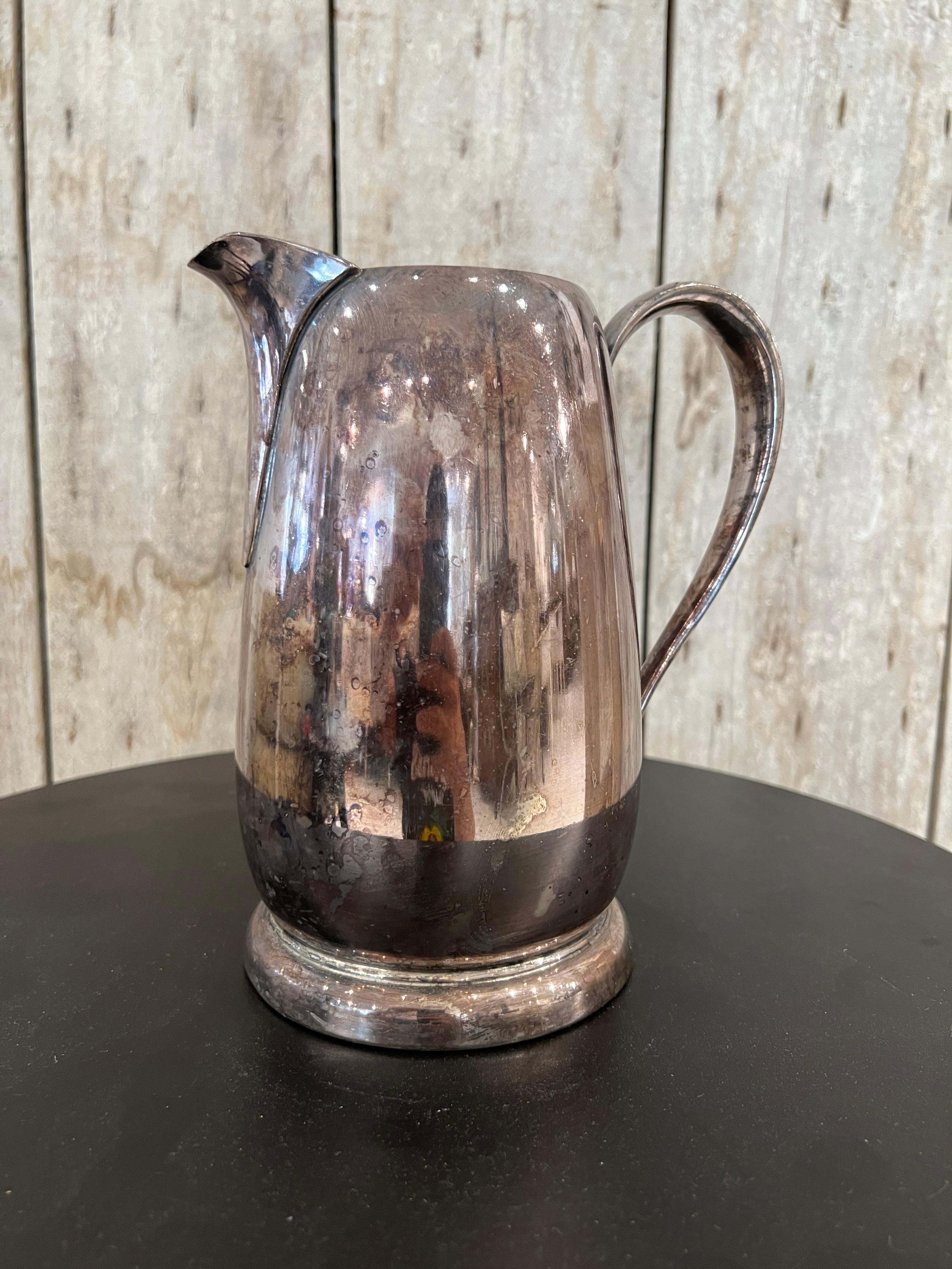 19th Century Silverplate Pitcher For Sale