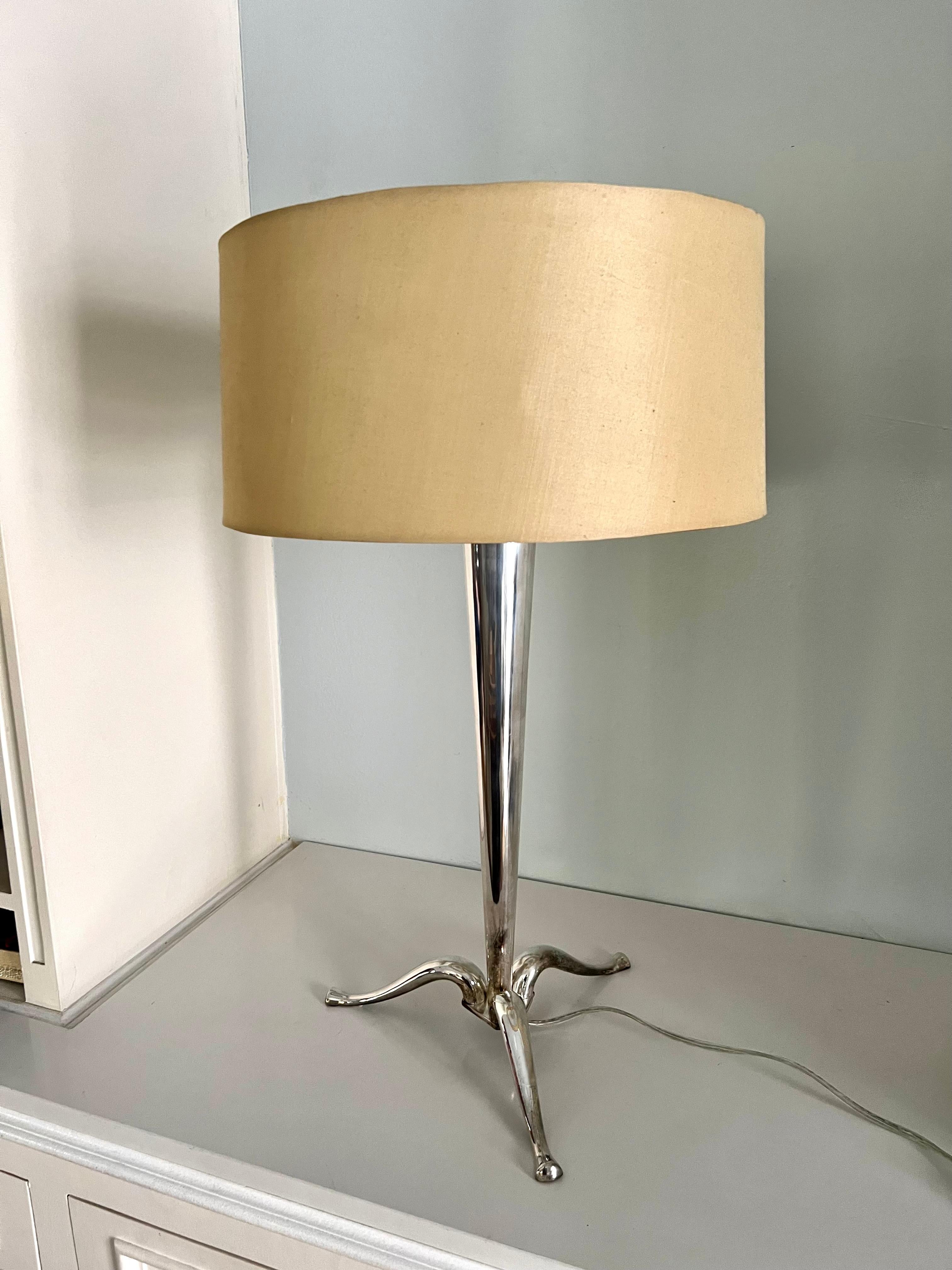 Silverplate Table Lamp For Sale 3