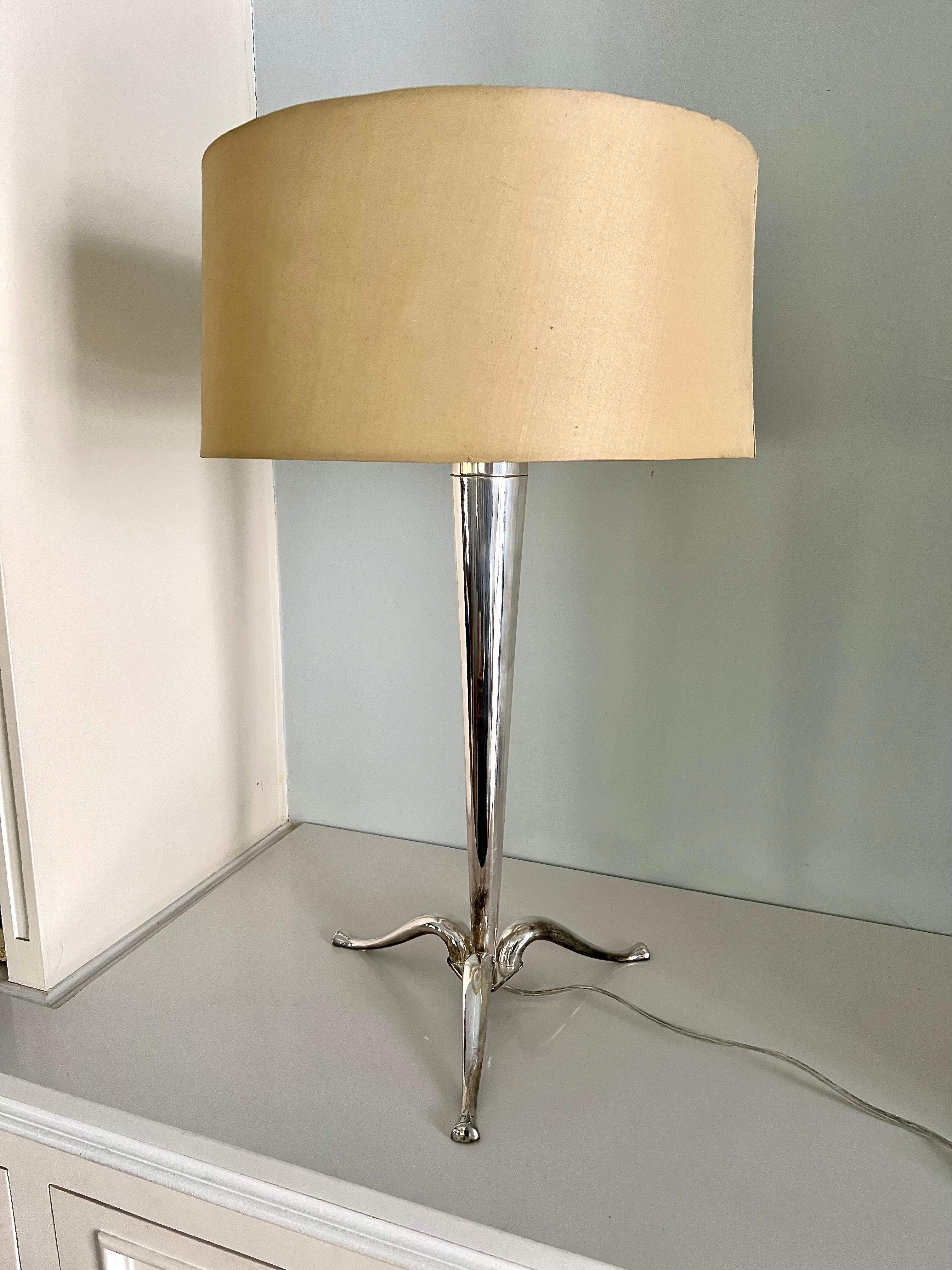 Silverplate Table Lamp For Sale 4