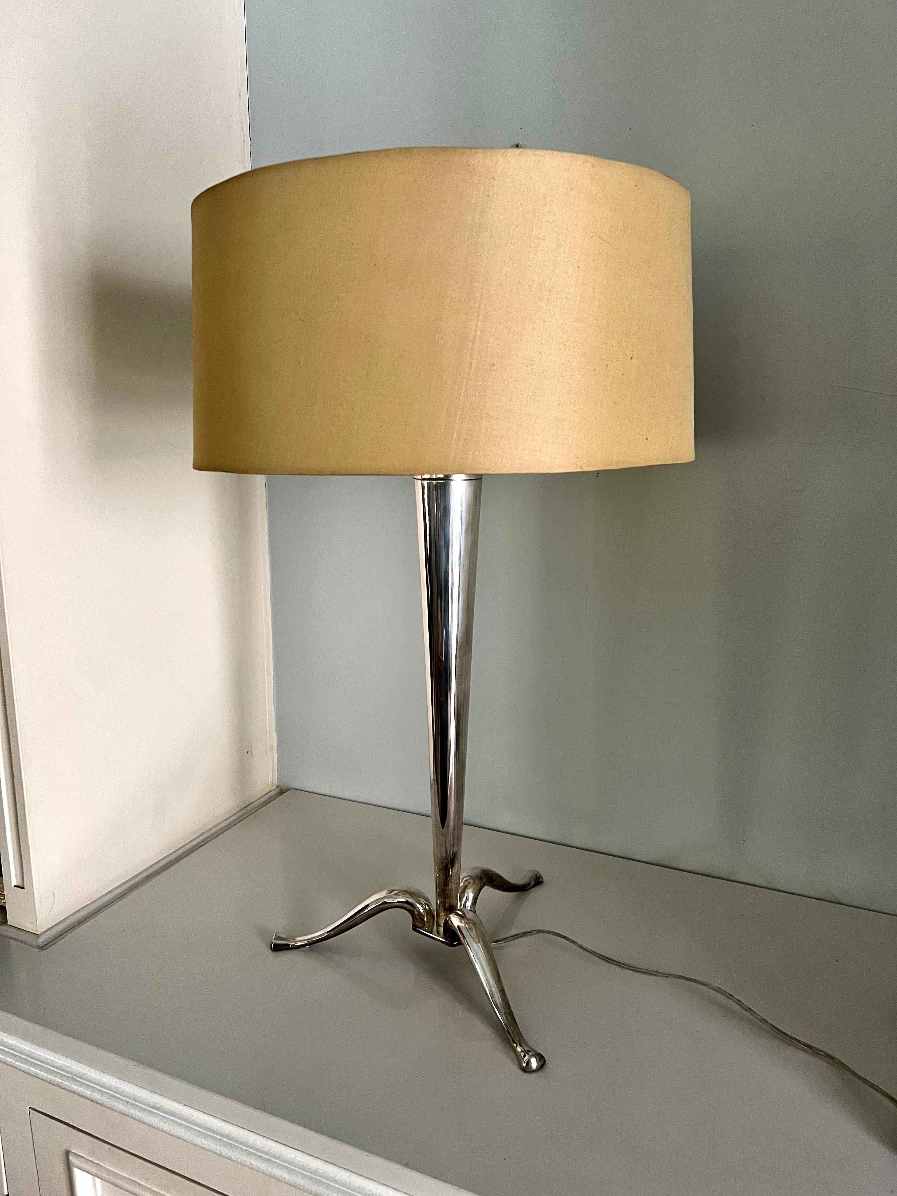 Silverplate Table Lamp For Sale 5