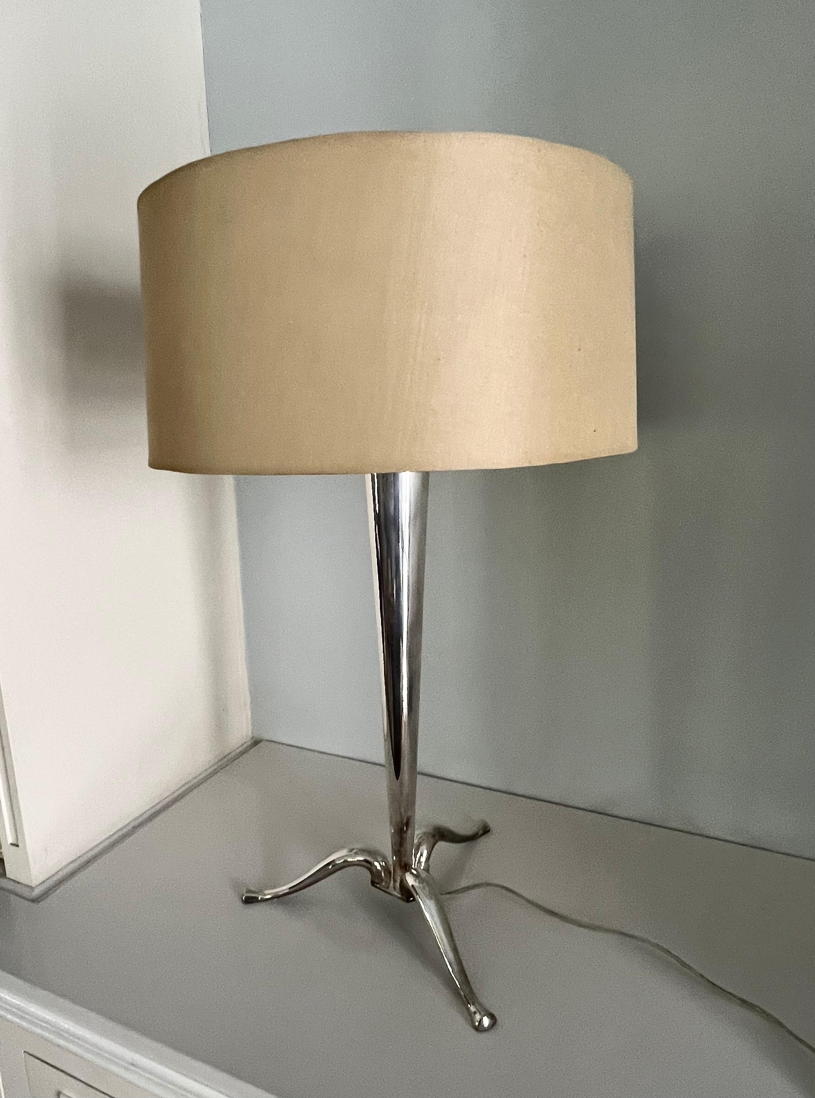 Silverplate Table Lamp For Sale 8