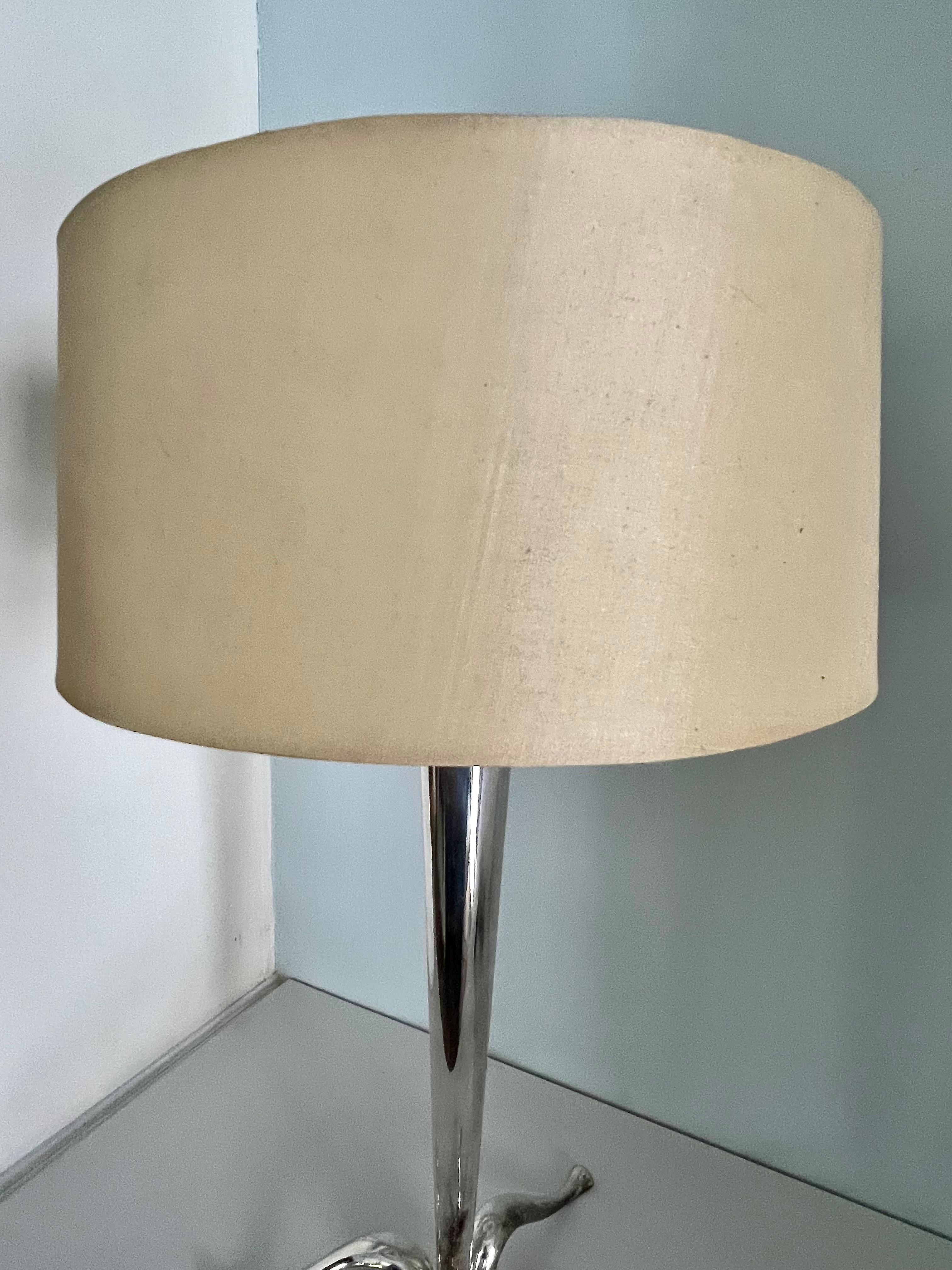 Silverplate Table Lamp For Sale 9