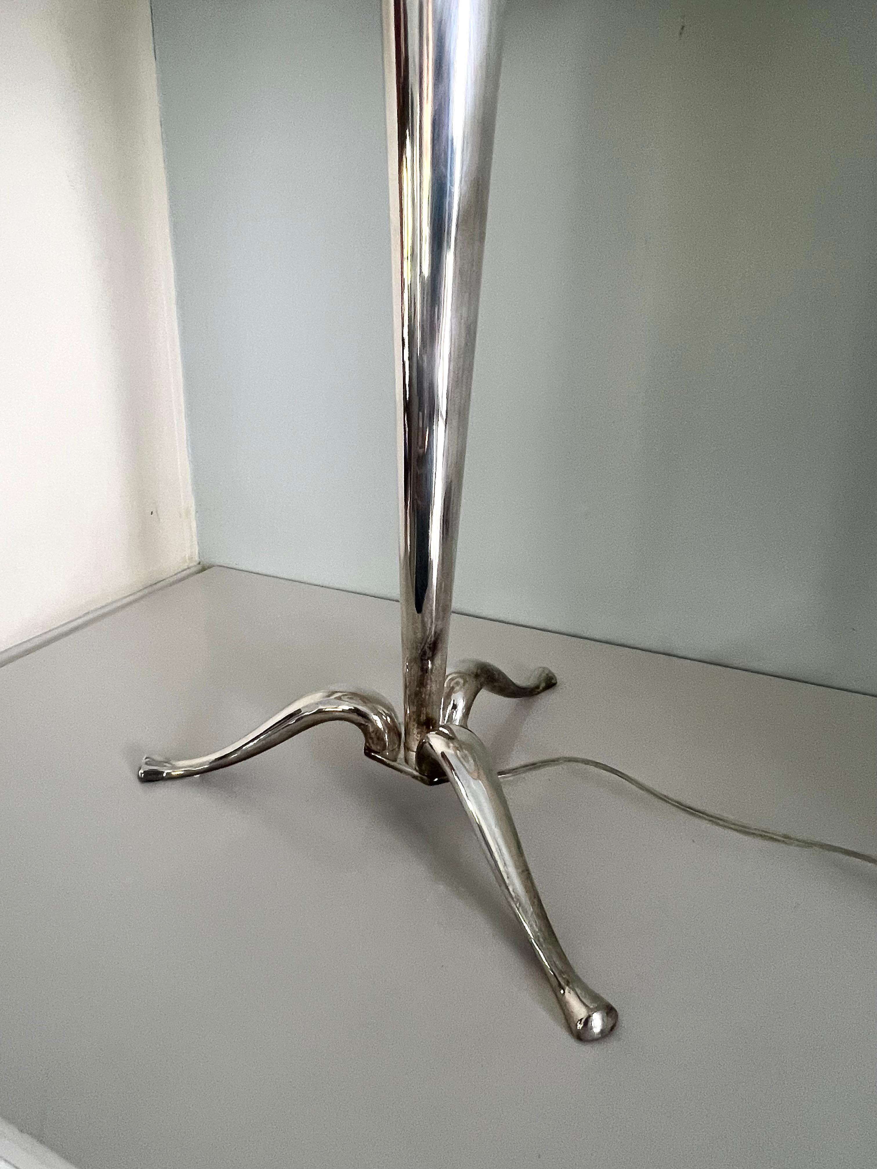 Silverplate Table Lamp In Good Condition For Sale In Los Angeles, CA
