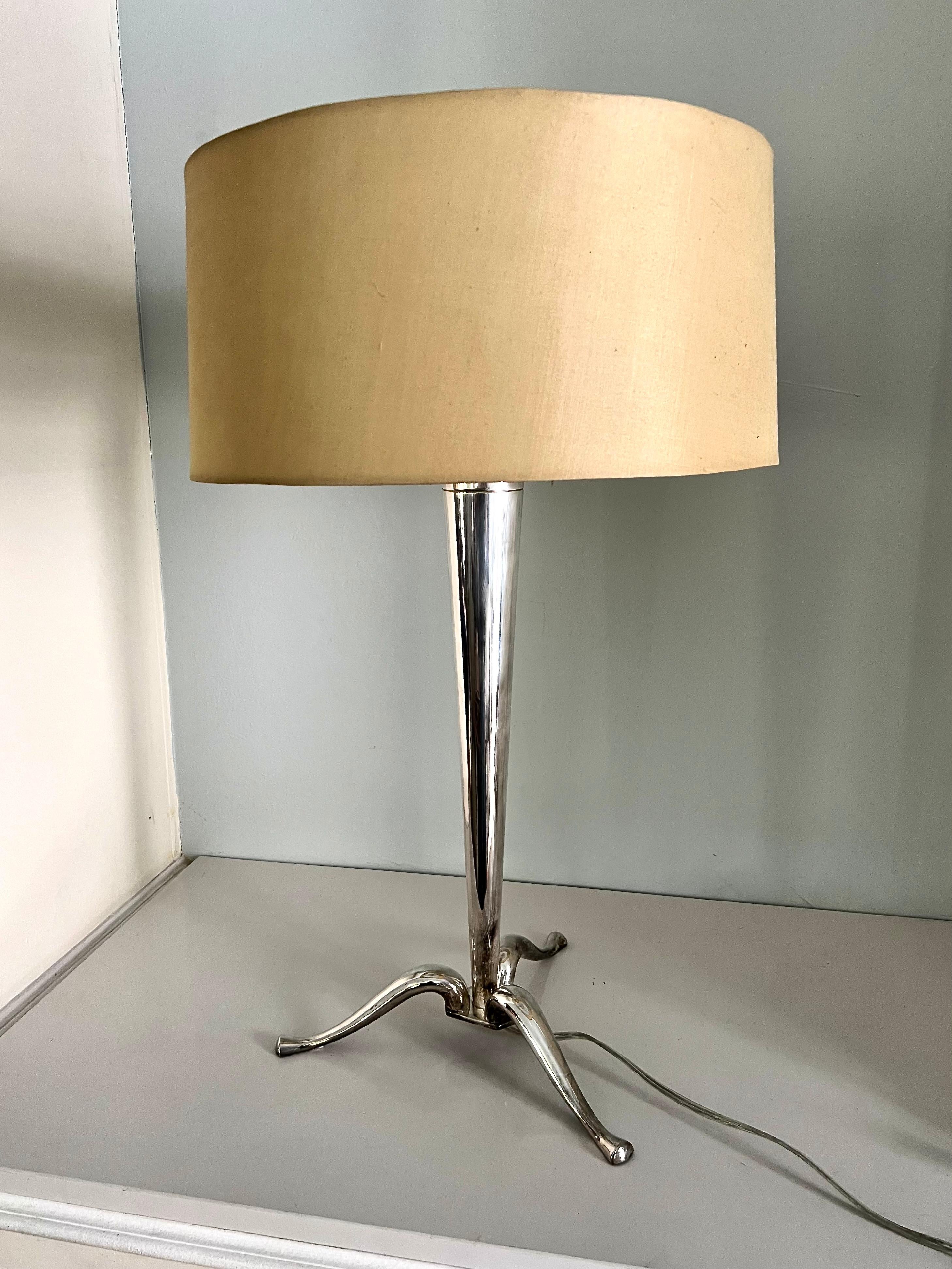 Silverplate Table Lamp For Sale 1