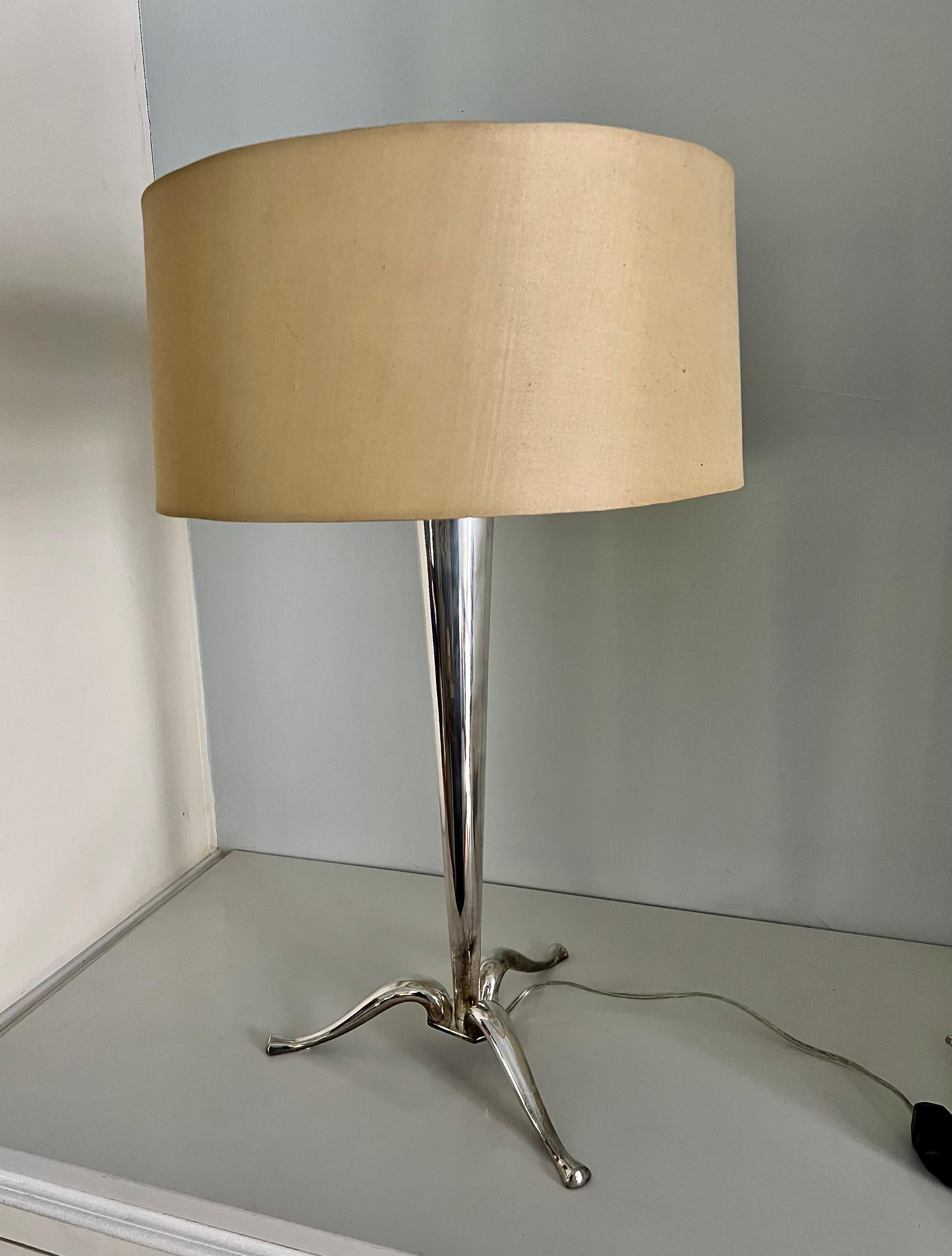 Silverplate Table Lamp For Sale 2