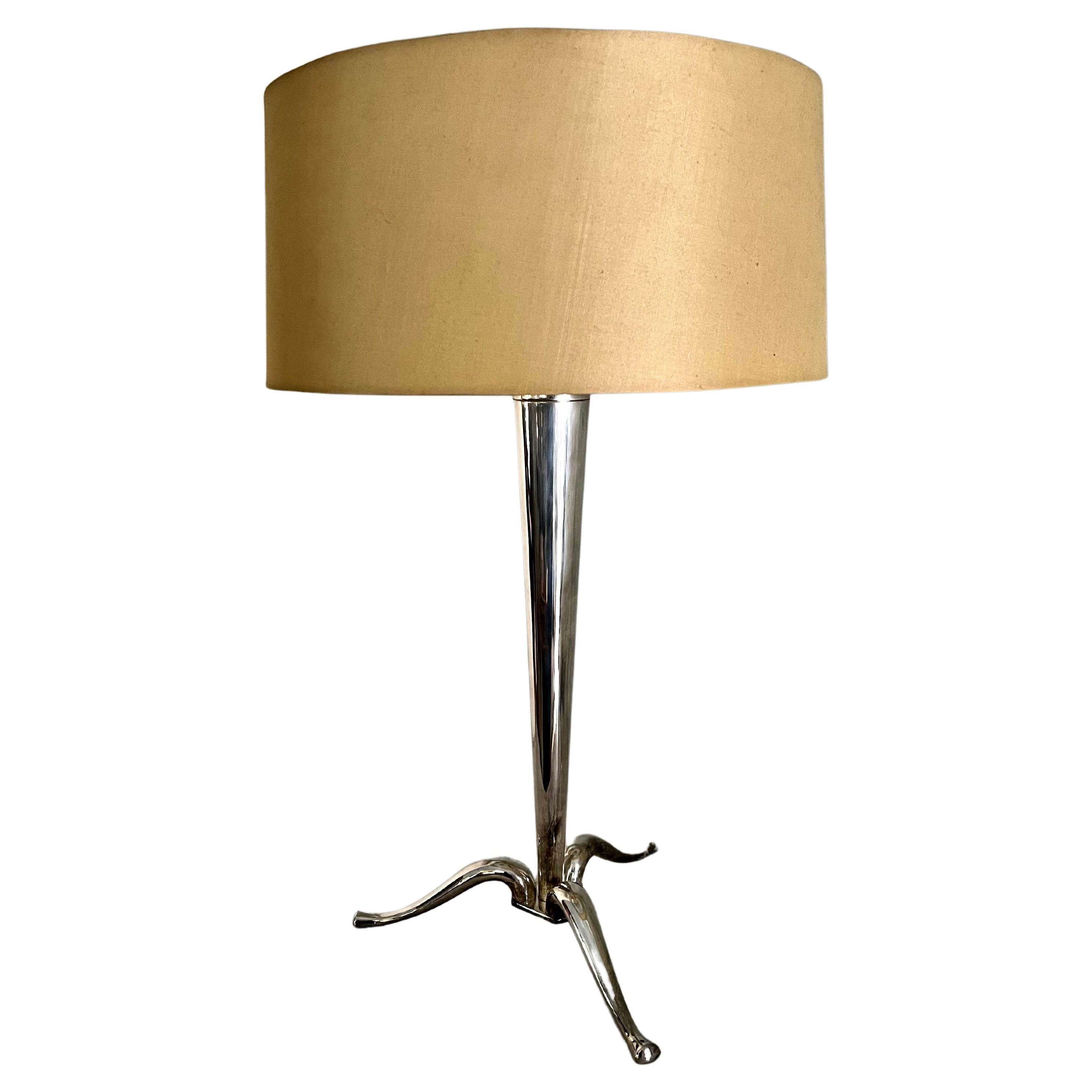 Silverplate Table Lamp For Sale