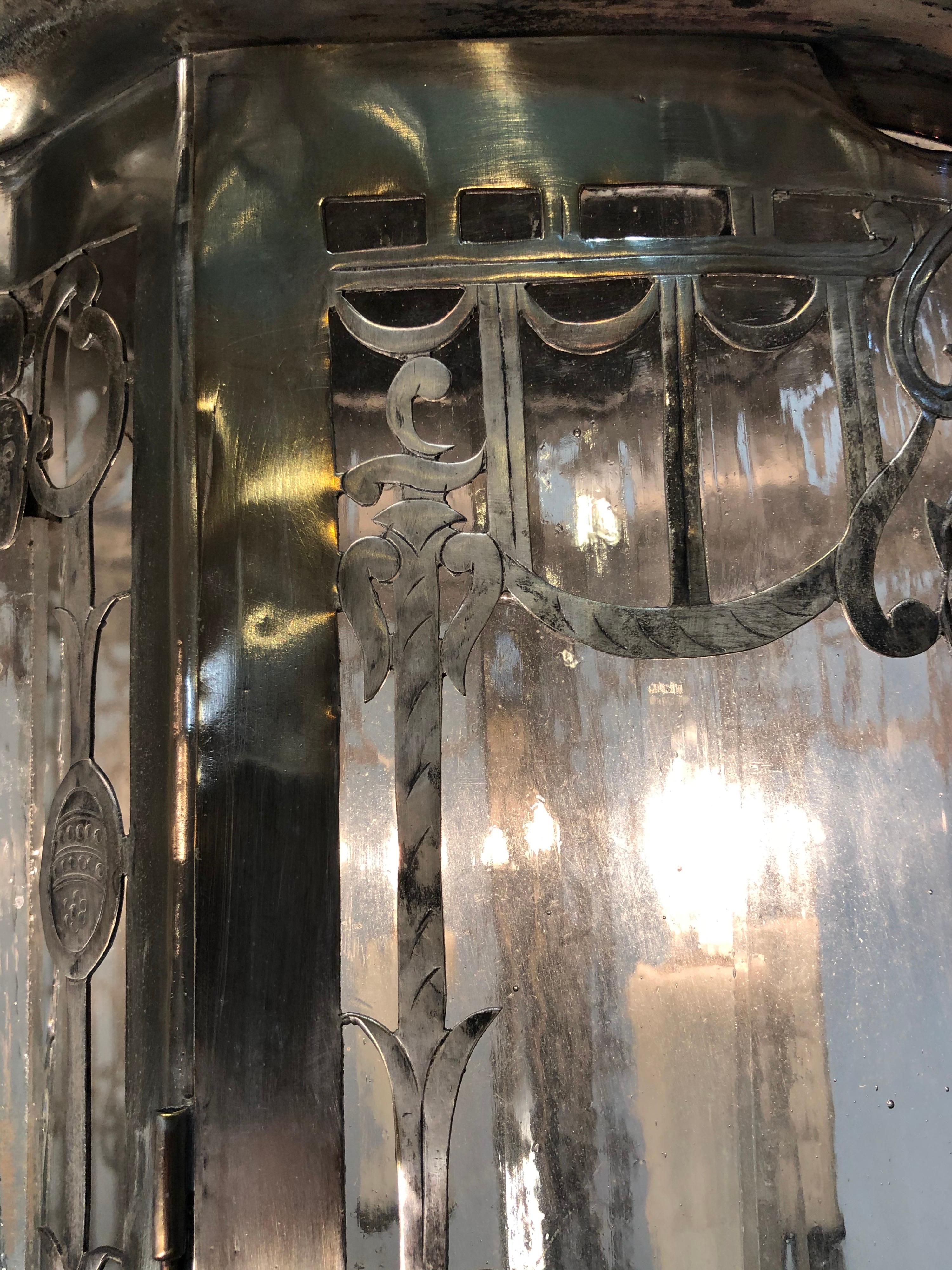 Silverplated Caldwell Lantern For Sale 7