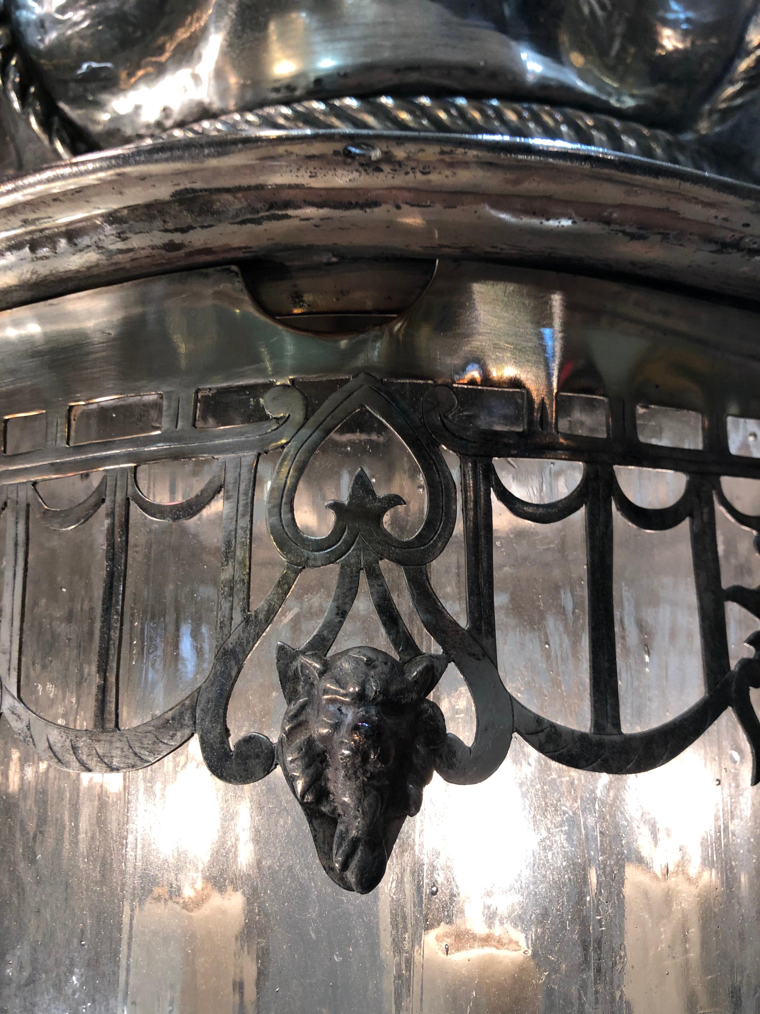 Silverplated Caldwell Lantern For Sale 12