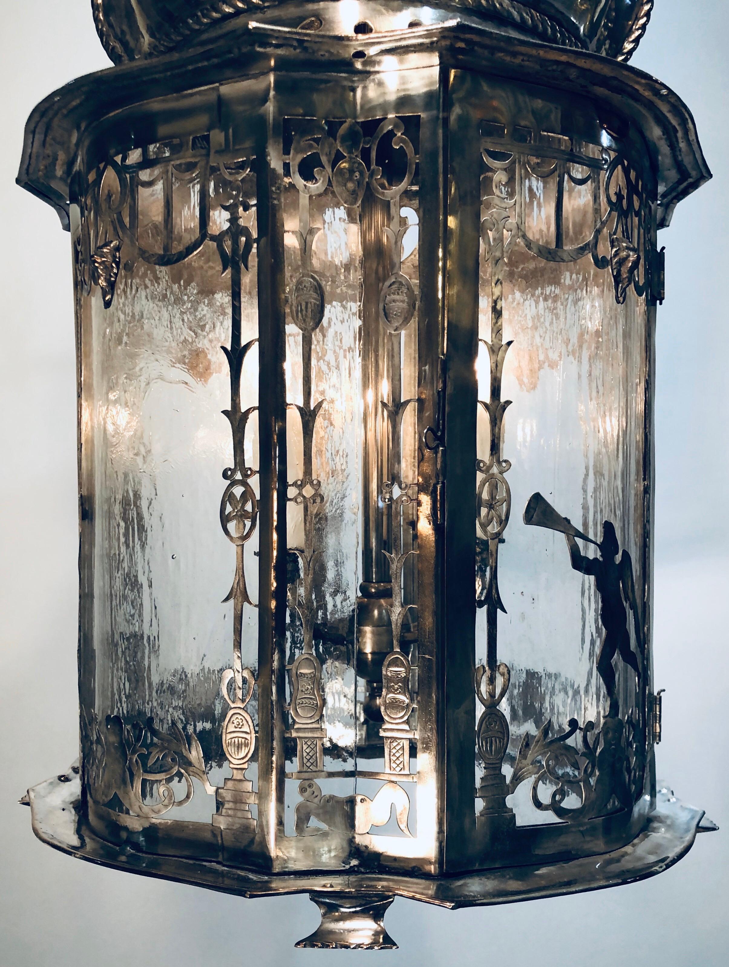 American Silverplated Caldwell Lantern For Sale