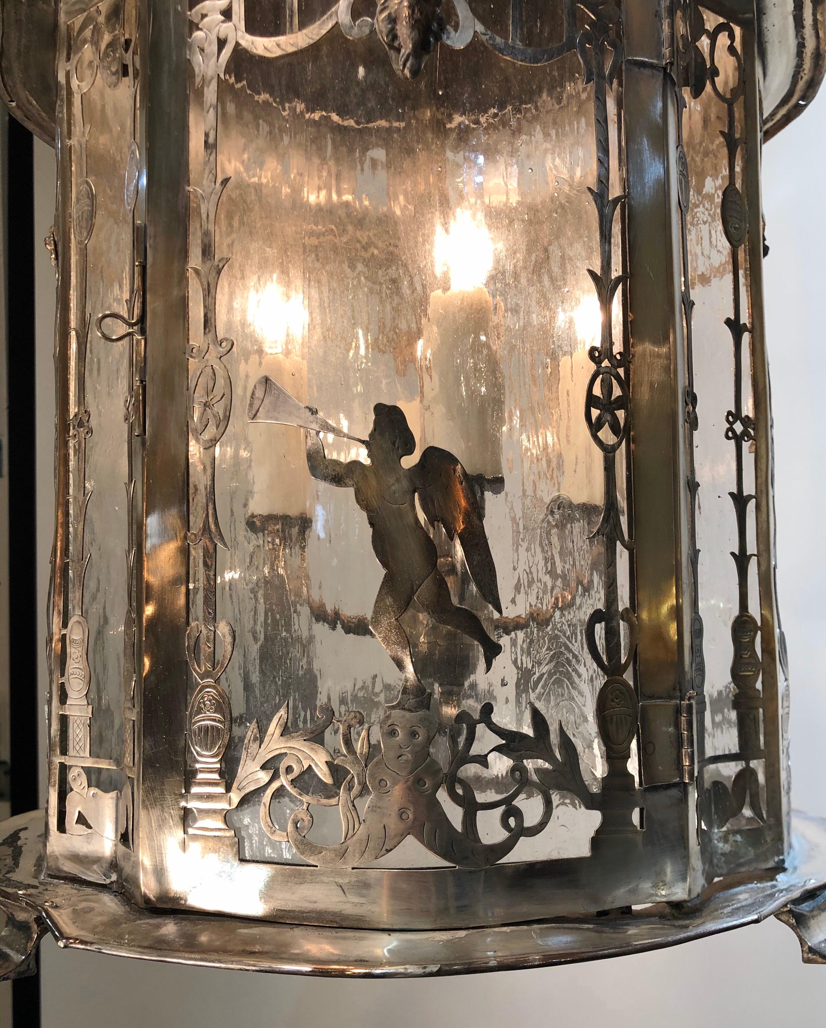 Silver Plate Silverplated Caldwell Lantern For Sale