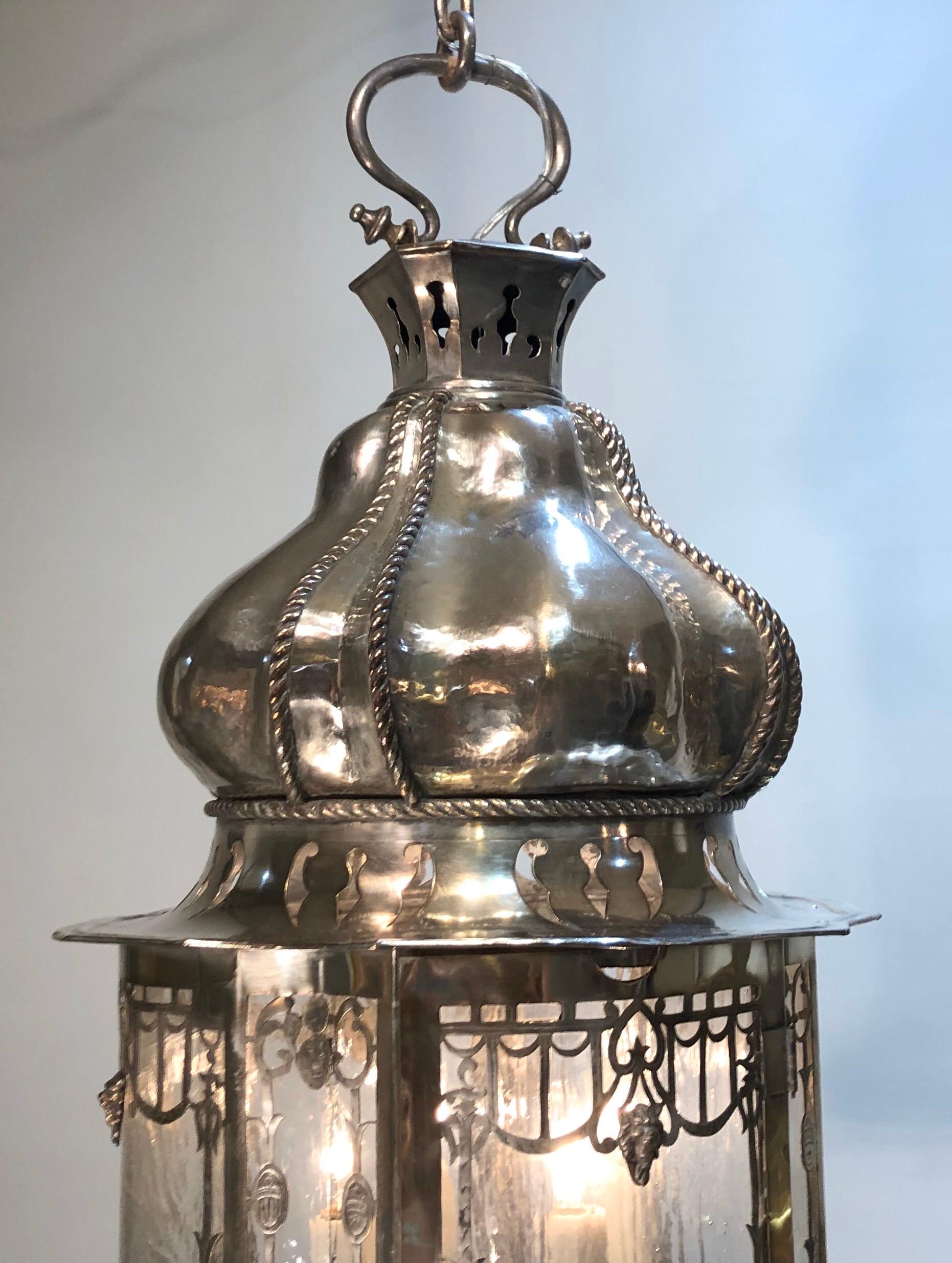 Silverplated Caldwell Lantern For Sale 2
