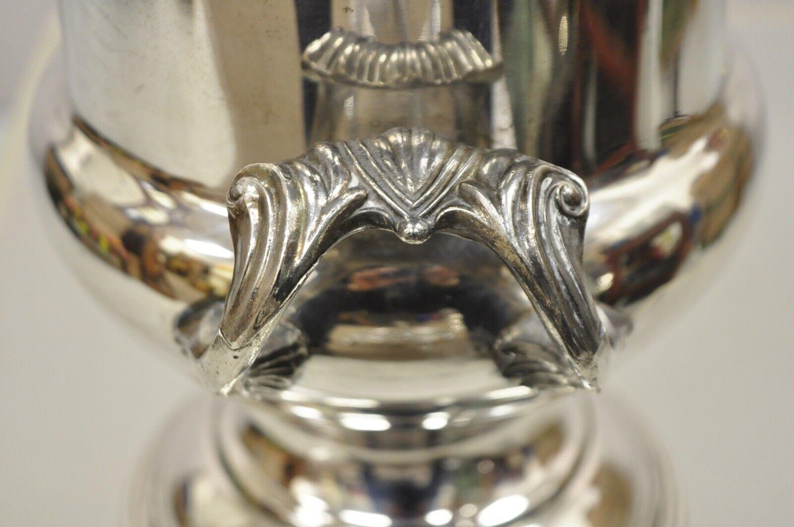 SilverPlated English Regency Twin Handle Trophy Cup Champagne Chiller Ice Bucket In Good Condition In Philadelphia, PA