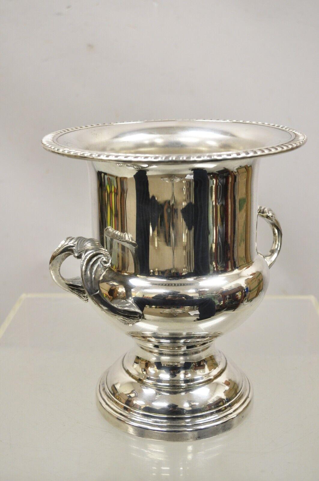 20th Century SilverPlated English Regency Twin Handle Trophy Cup Champagne Chiller Ice Bucket