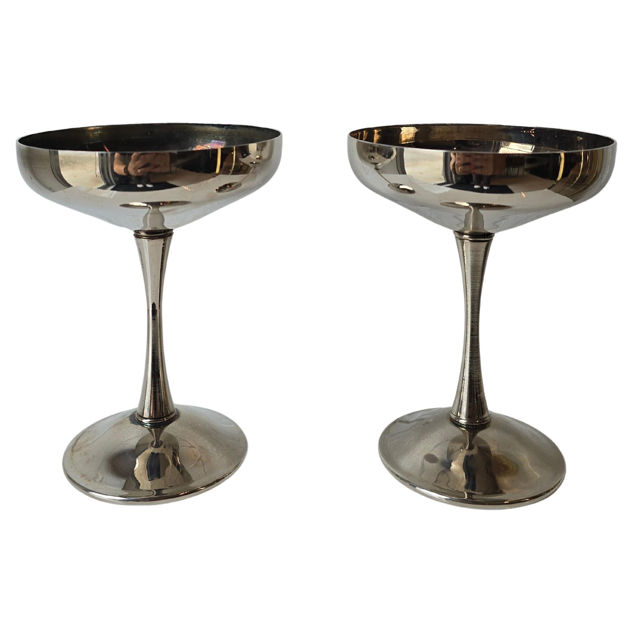 Silverplated Goblets Made in Italy