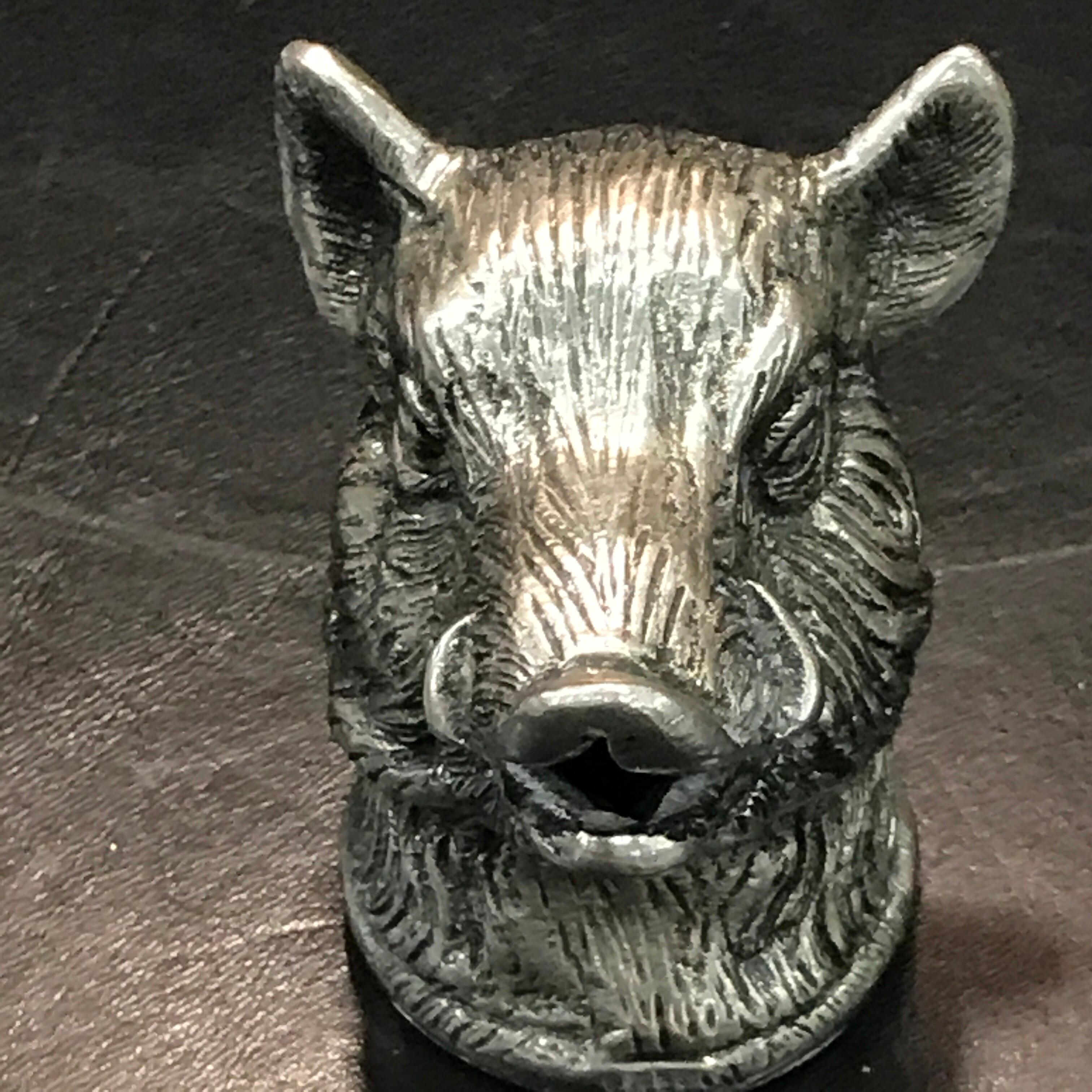 Silver plated Gucci boars head bottle opener, Signed Gucci Made in Italy.