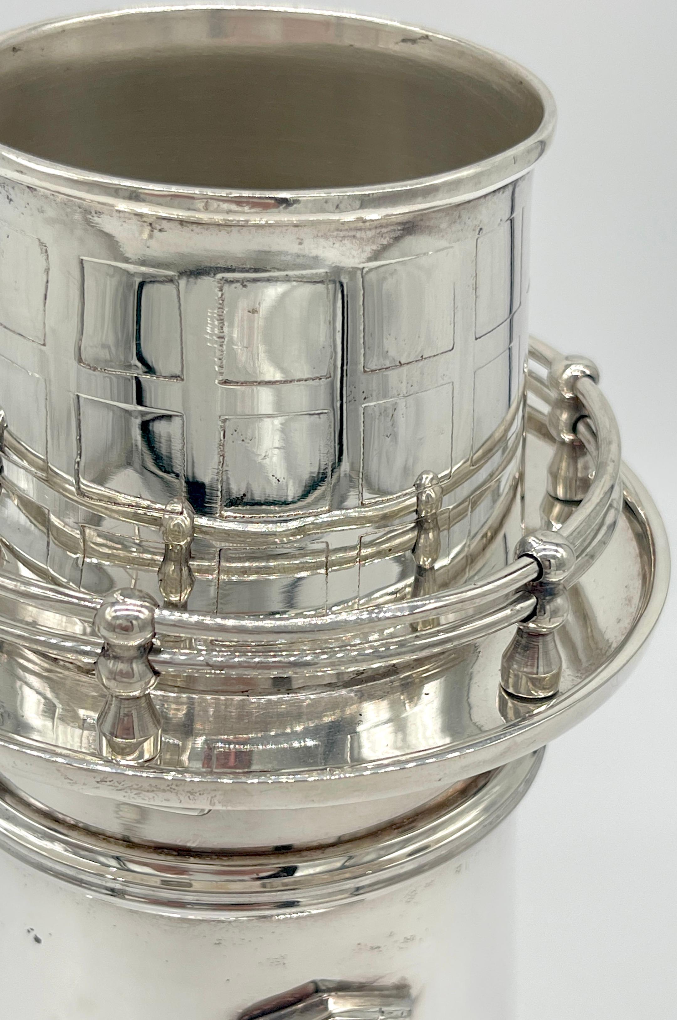 Silverplated Lighthouse Form Cocktail Shaker by James Deakin & Sons For Sale 4