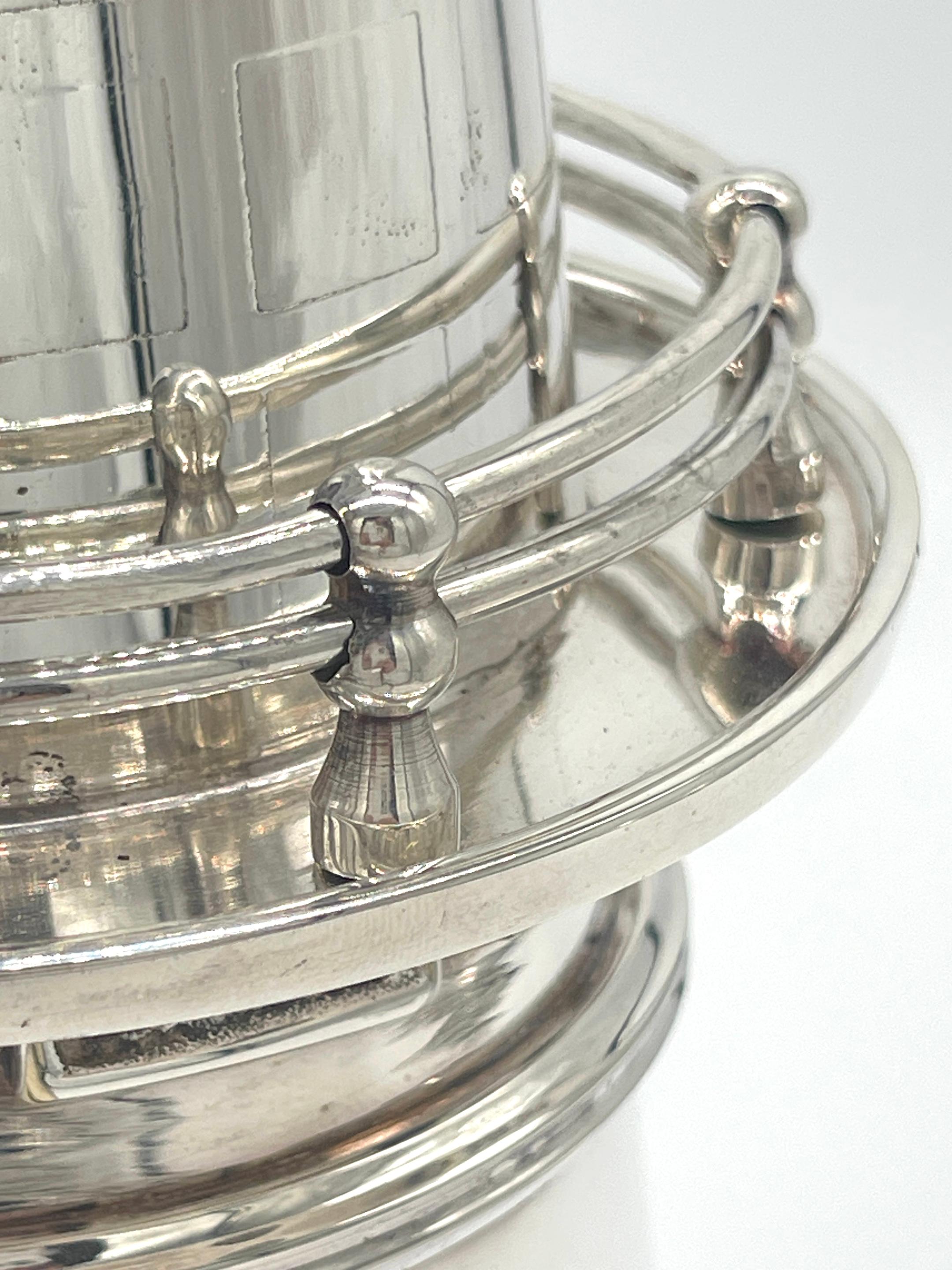 Silverplated Lighthouse Form Cocktail Shaker by James Deakin & Sons For Sale 9