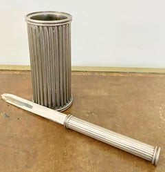 Silver Plated Pen Holder and Letter Opener