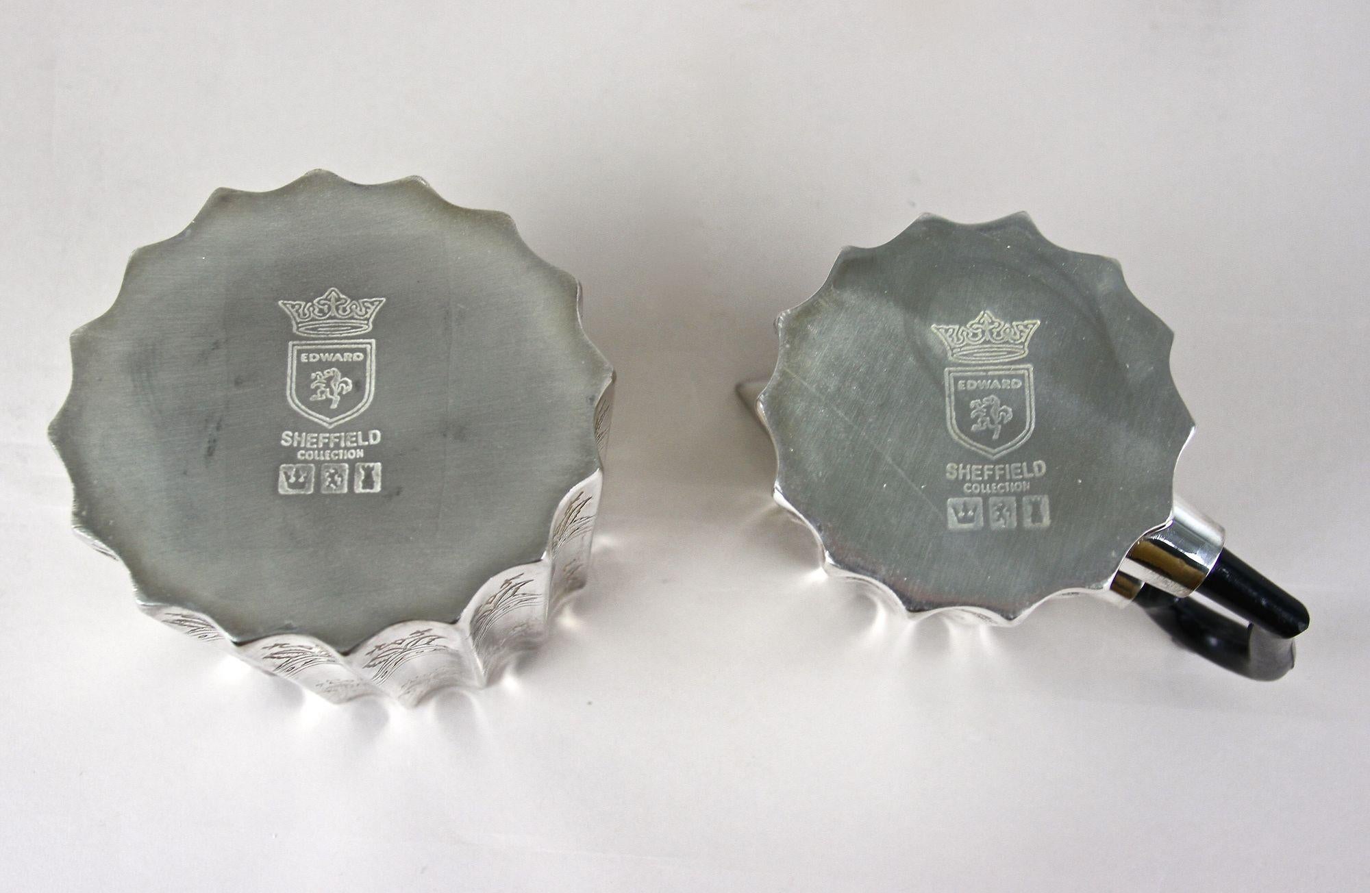 Servizio da caffè e da tè di Sheffield argentato di Edward con vassoio, Regno Unito, 1920 ca. in vendita 9