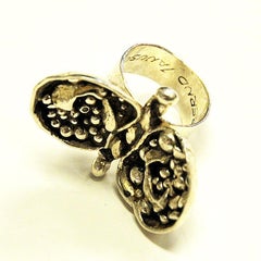 Silverring vintage Butterfly by Bernd Janusch, Sweden 1969