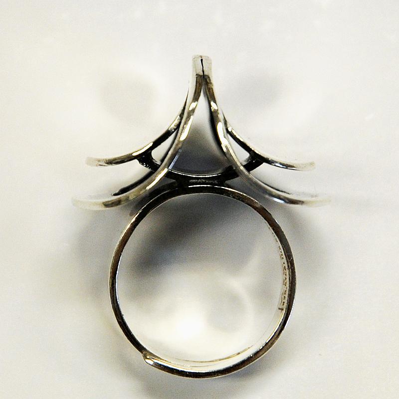 Vintage Silverring with a Topshape by Erik Granith, Finla 1973 In Good Condition In Stockholm, SE