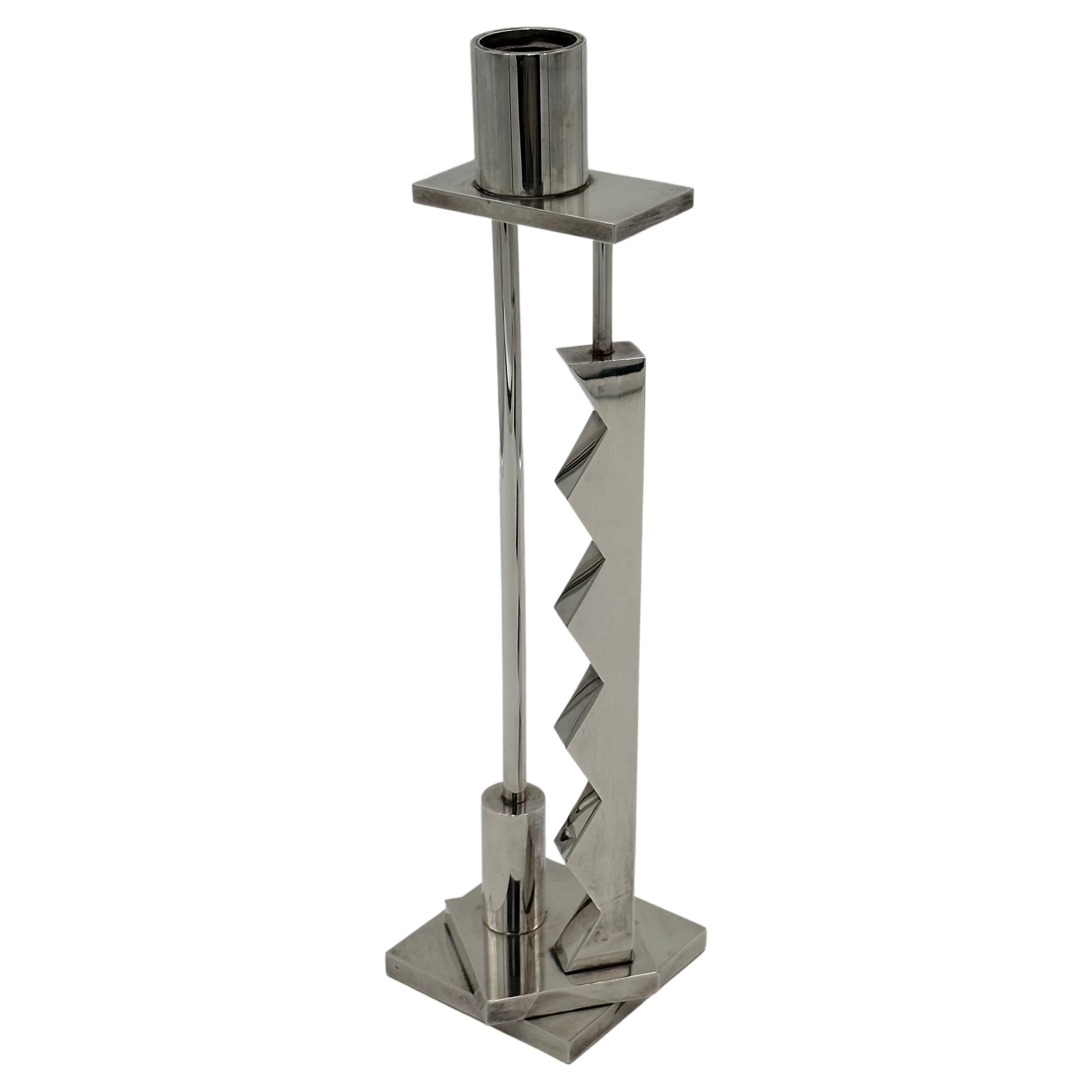"Silvershade" Candlestick by Ettore Sottsass for Swid Powell