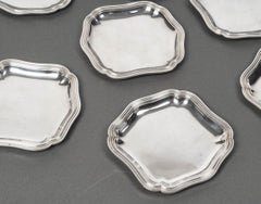 Silversmith Bloch Eschwege - 12 solid silver platters - Louis XV style