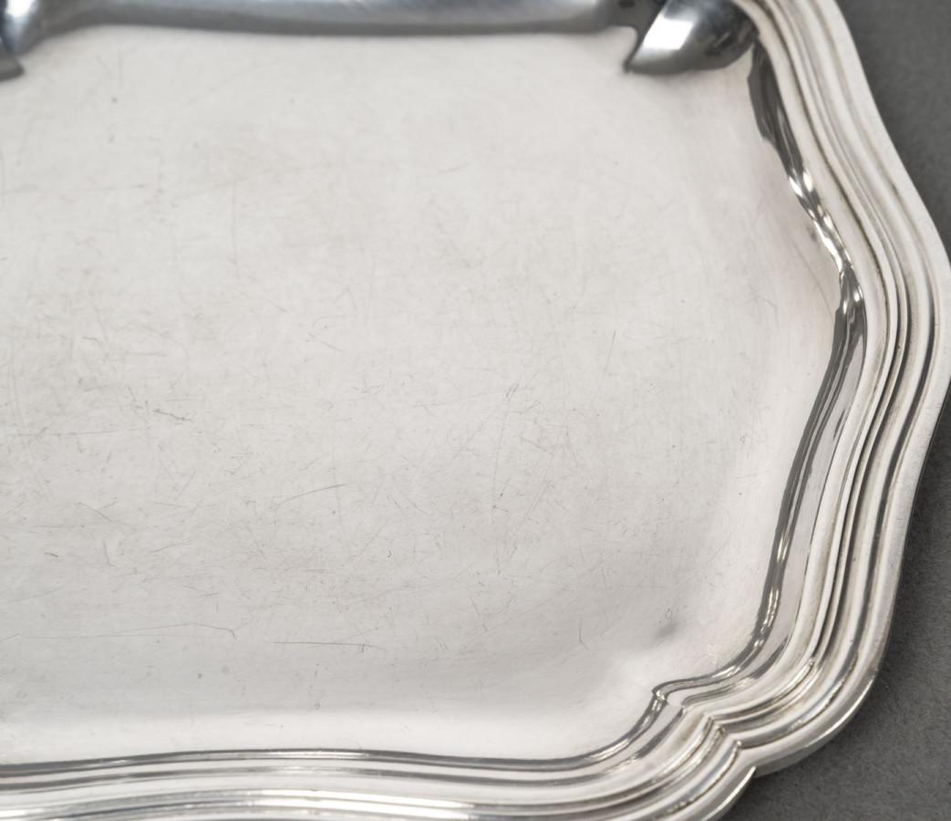 Silversmith Bloch Eschwege - 12 solid silver platters - Louis XV style For Sale 3