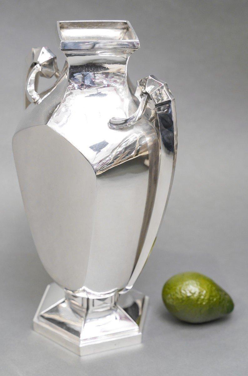 Silversmith Boulenger - Art Deco Solid Silver Vase Circa 1925/1930 For Sale 4