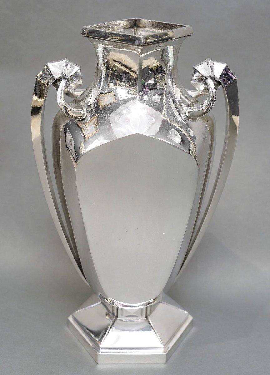 Silversmith Boulenger - Art Deco Solid Silver Vase Circa 1925/1930 For Sale 5