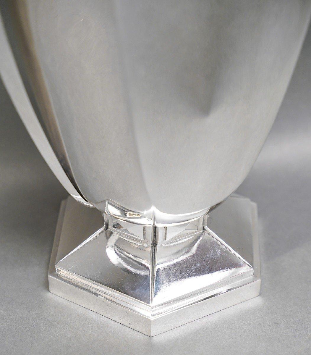 Silversmith Boulenger - Art Deco Solid Silver Vase Circa 1925/1930 In Excellent Condition For Sale In SAINT-OUEN-SUR-SEINE, FR