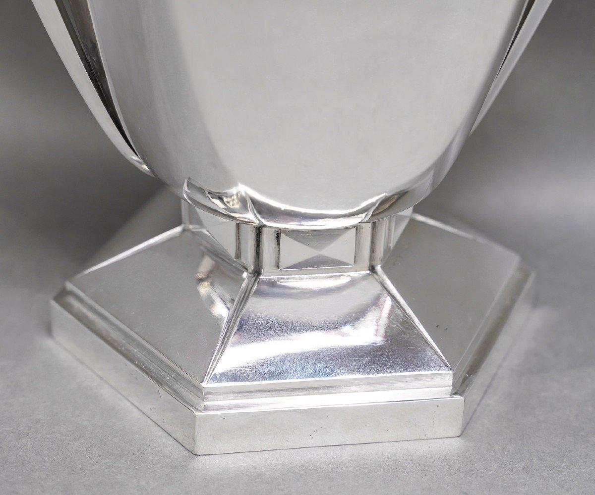 Sterling Silver Silversmith Boulenger - Art Deco Solid Silver Vase Circa 1925/1930 For Sale