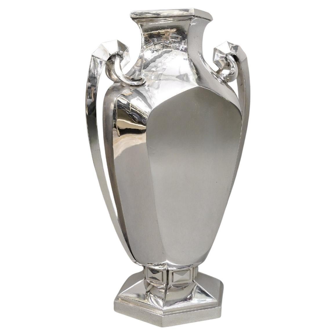 Silversmith Boulenger - Art Deco Solid Silver Vase Circa 1925/1930 For Sale