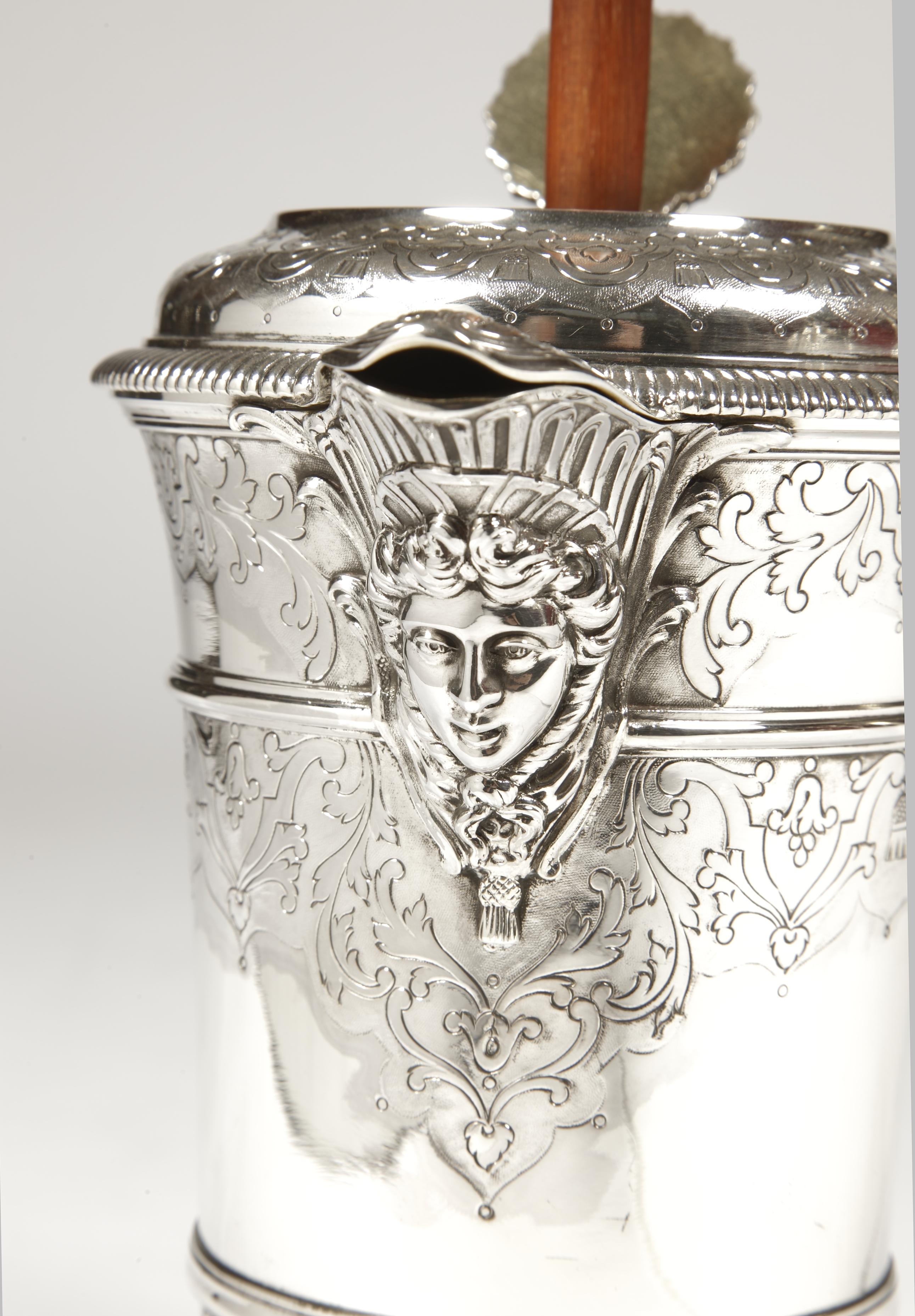 Silversmith Cardeilhac - Chocolate Maker In Sterling Silver End Of XIXth Century For Sale 4