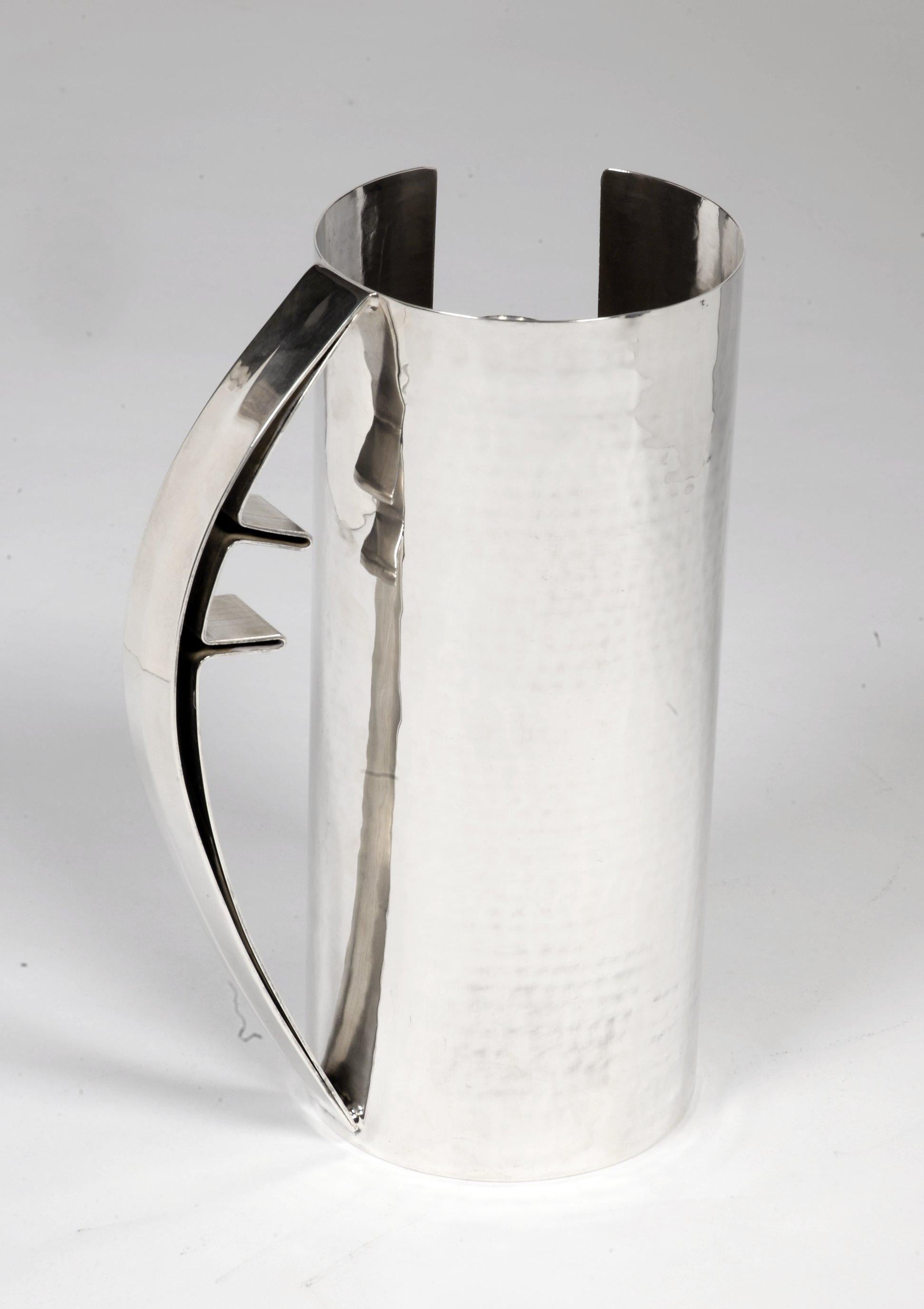 Silversmith: Carlo Scarpa - Pitcher In Sterling Silver Northern Italy Twentieth For Sale 1