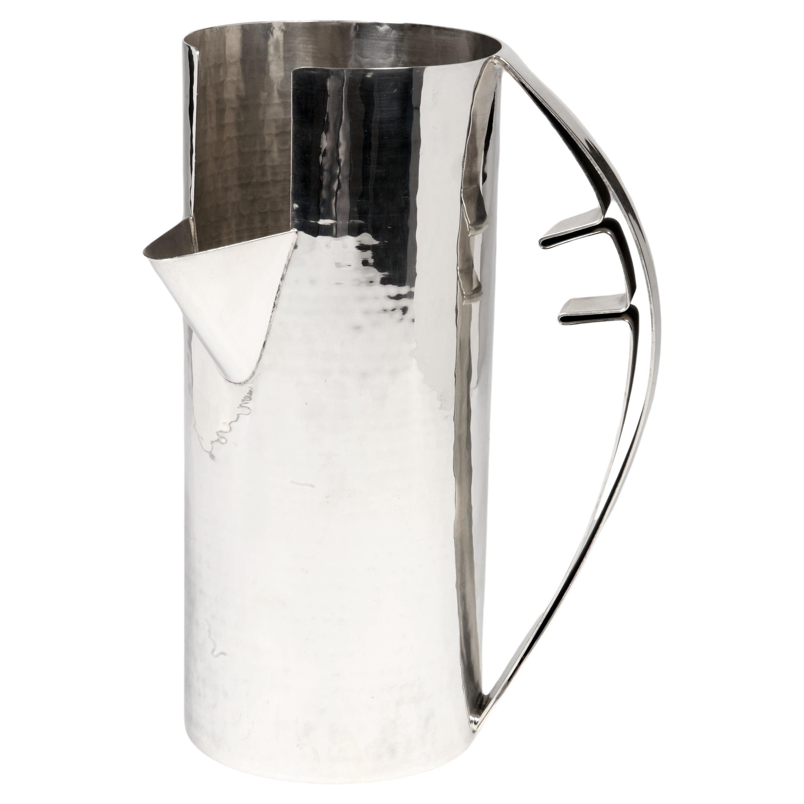 Silversmith: Carlo Scarpa - Pitcher In Sterling Silver Northern Italy Twentieth