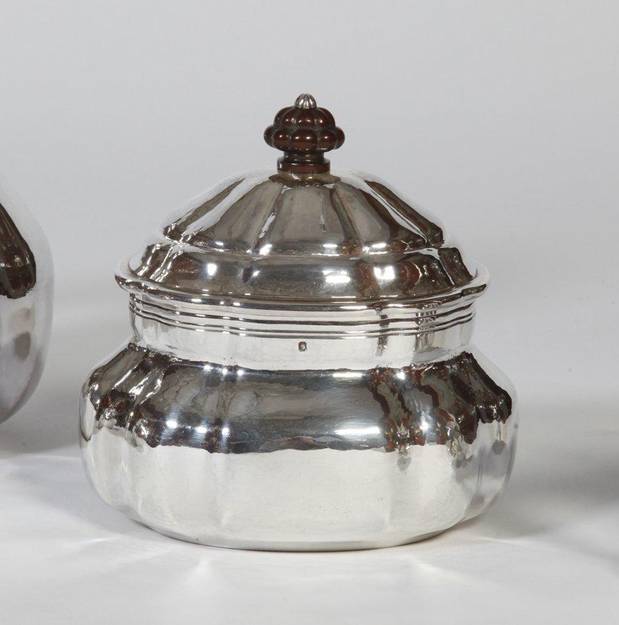 Art Deco Silversmith Georges Lecomte - Tea-Coffee Set In Silver Art Déco 1925