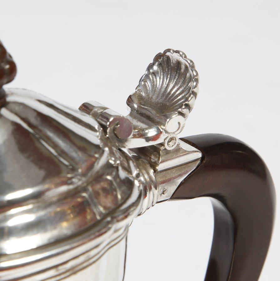 20th Century Silversmith Georges Lecomte - Tea-Coffee Set In Silver Art Déco 1925 For Sale