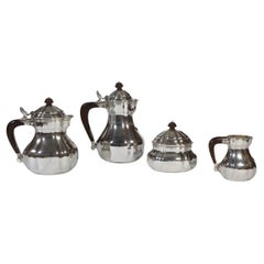 Vintage Silversmith Georges Lecomte - Tea-Coffee Set In Silver Art Déco 1925
