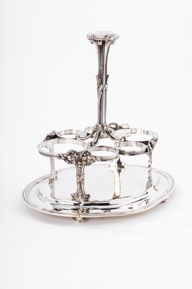 French Silversmith Odiot - Cruet / Vinegar In Solid Silver/Crystal Late 19th Century For Sale
