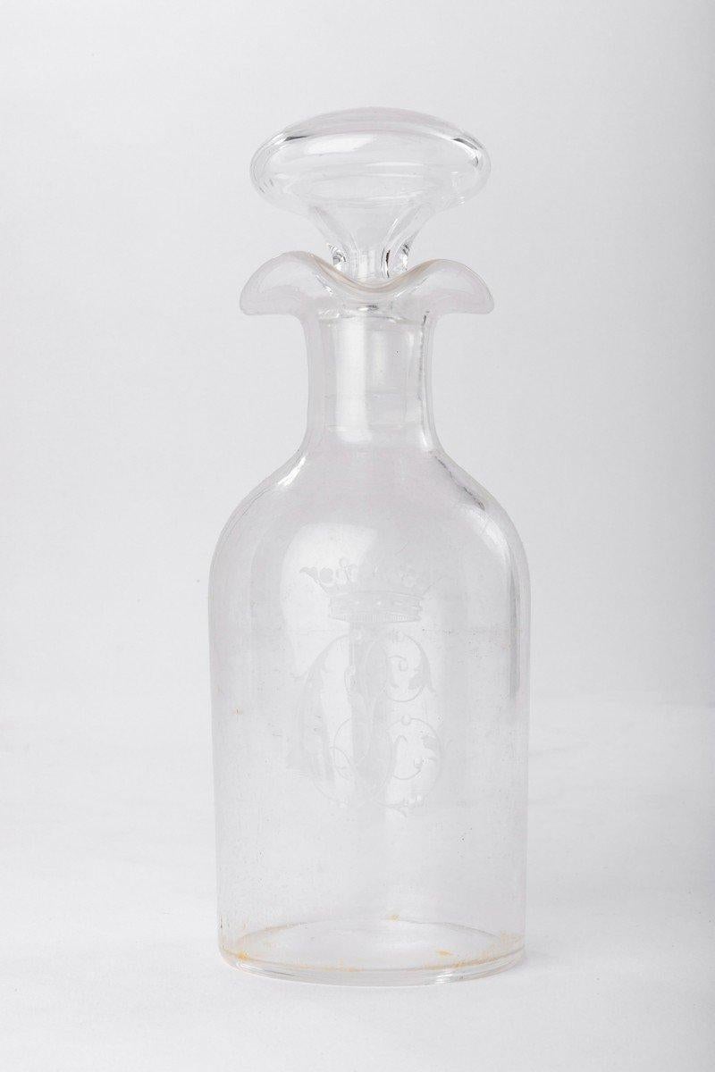 Sterling Silver Silversmith Odiot - Cruet / Vinegar In Solid Silver/Crystal Late 19th Century For Sale