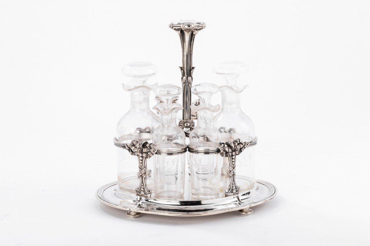 Silversmith Odiot - Cruet / Vinegar In Solid Silver/Crystal Late 19th Century For Sale 2
