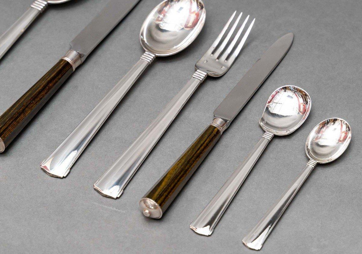 French Silversmith R. Linzeler & Peters - silver cutlery set 125 pieces circa 1930 For Sale
