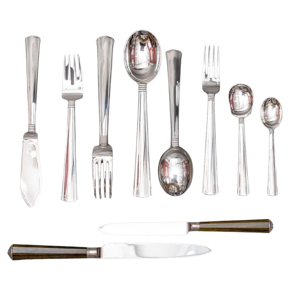 Silversmith R. Linzeler & Peters - silver cutlery set 125 pieces circa 1930 For Sale