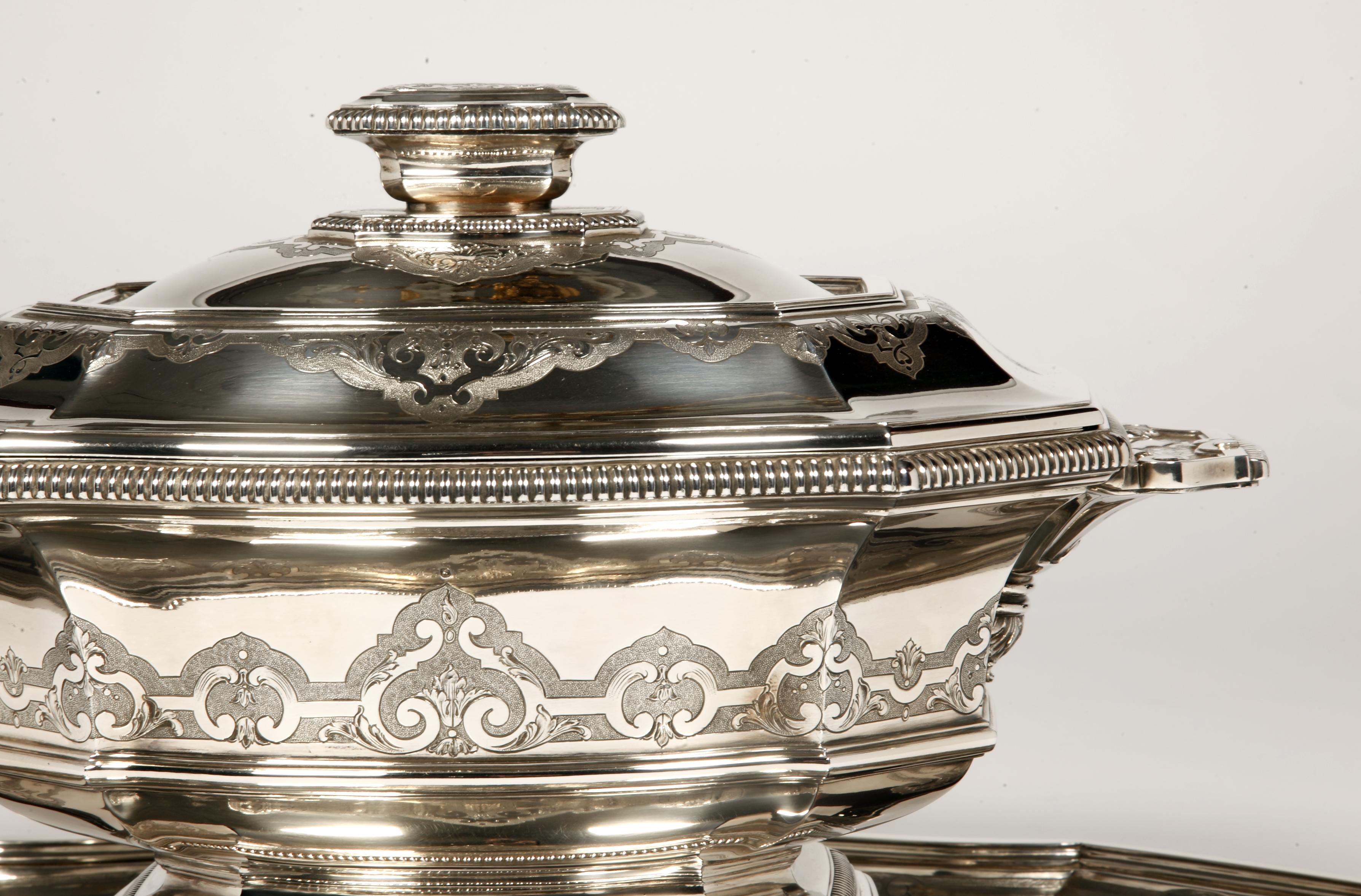 Napoleone III Argentiere Roussel - Centrotavola nel suo 