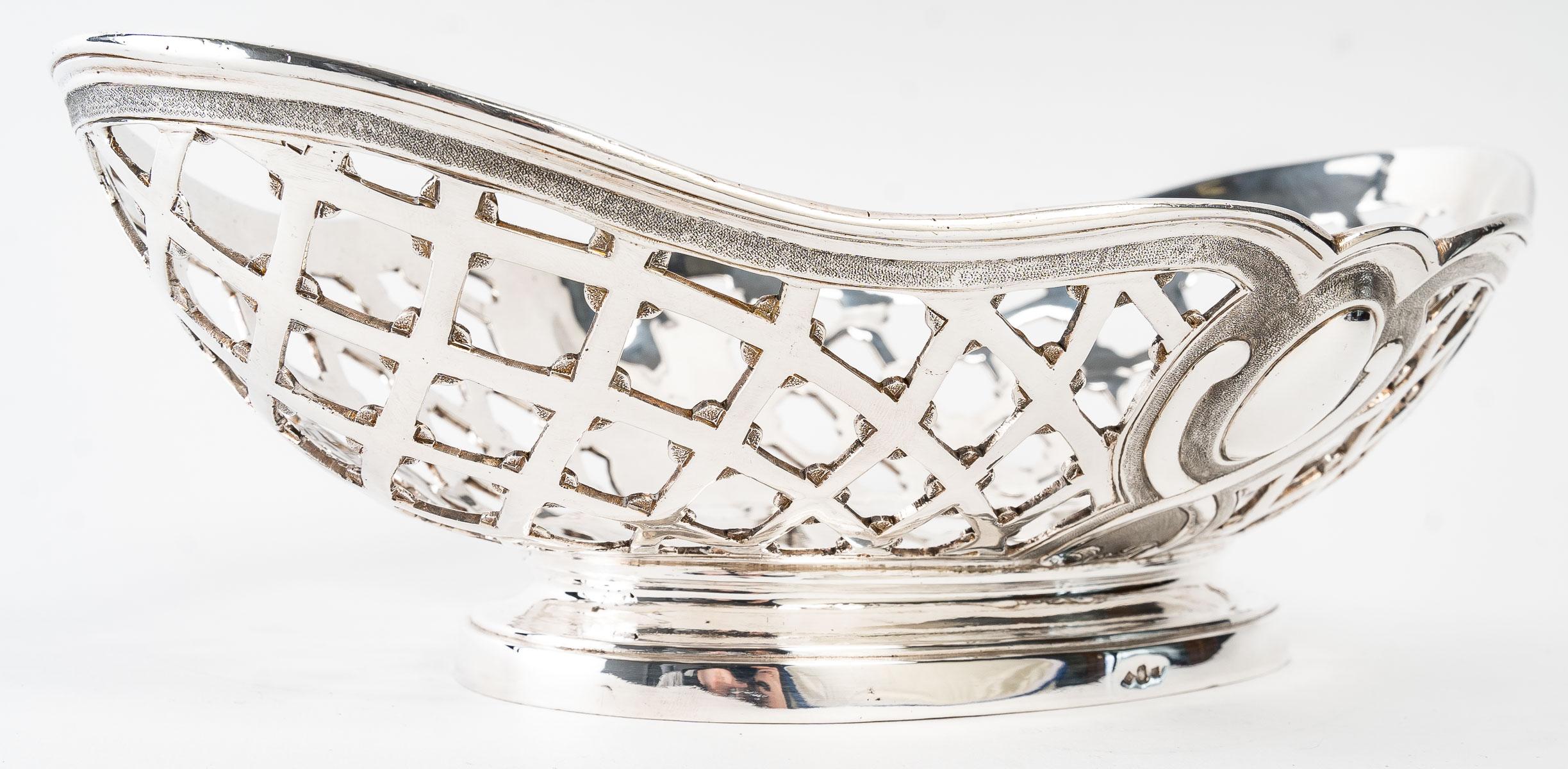 Silversmith Souche Lapparra - Solid Silver Basket Circa 20th Century For Sale 4