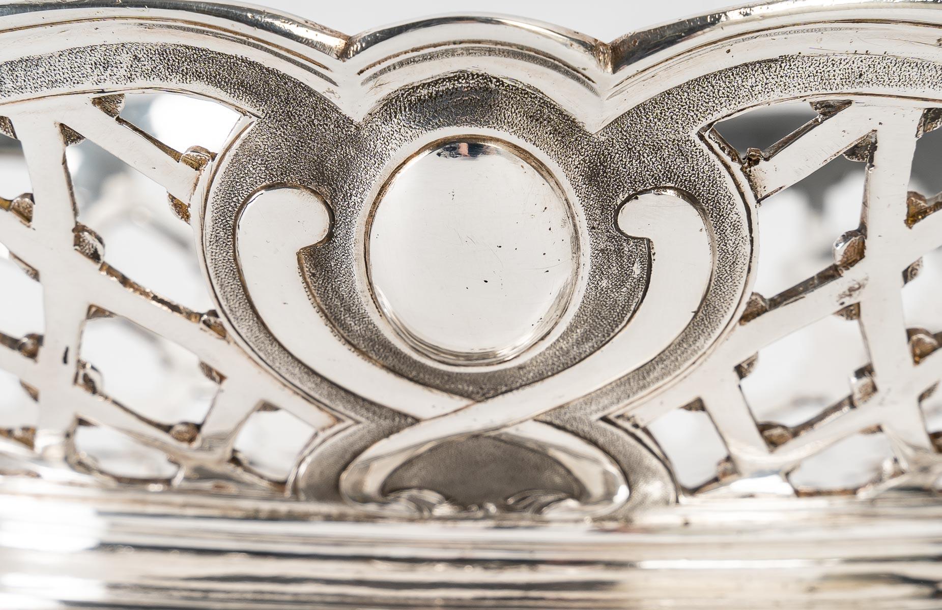 Silberschmiede Lapparra - Korb aus massivem Silber, ca. 20. Jahrhundert im Angebot 5